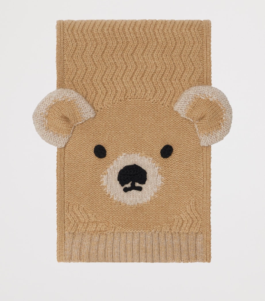 Wool Thomas Bear Scarf PALE STONE Image 2