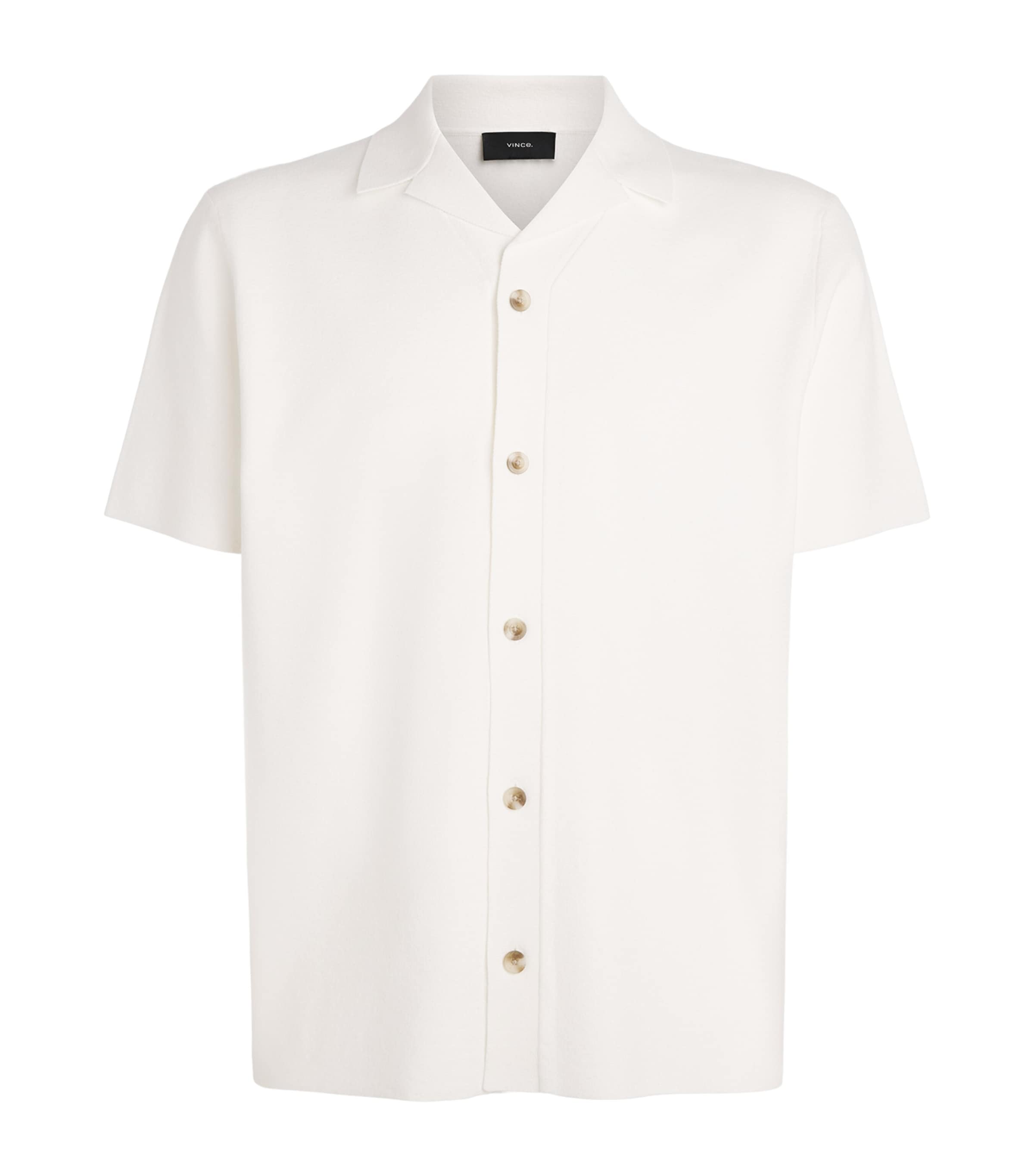 Vince Mens Milano Cabana Shirt Classic Cream Image 1