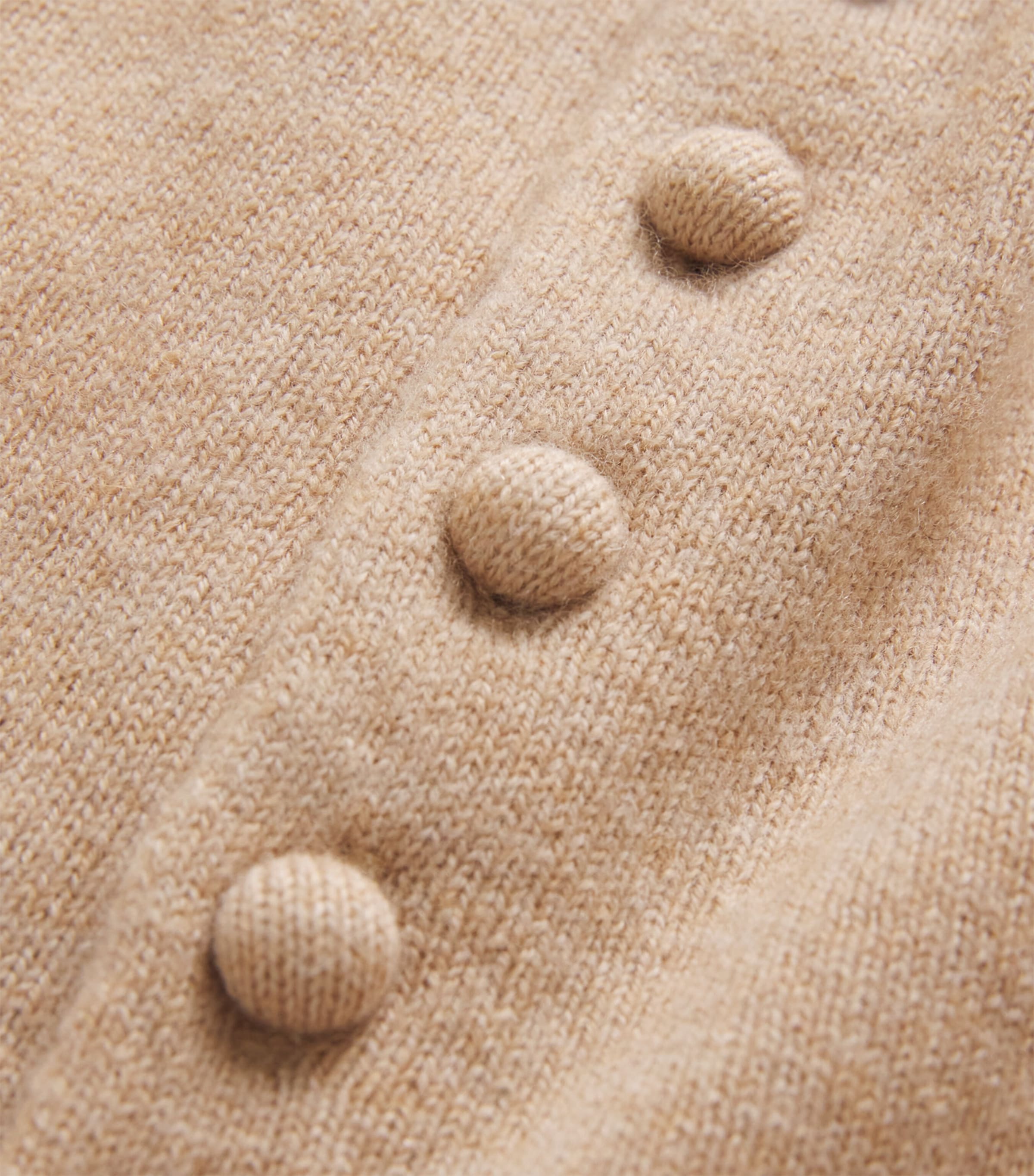 Wool-Cashmere Knitted Hoodie CAMEL Image 5