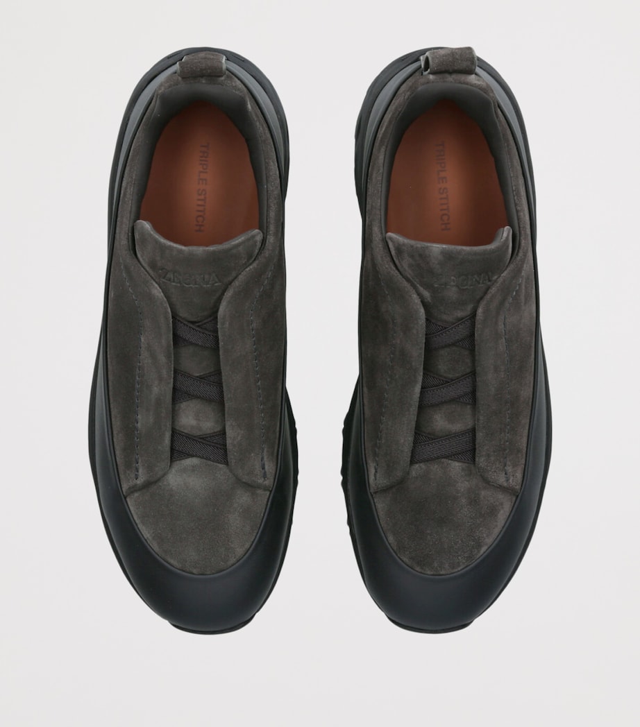 Suede Triple Stitch Monte Sneakers GREY/DARK Image 4