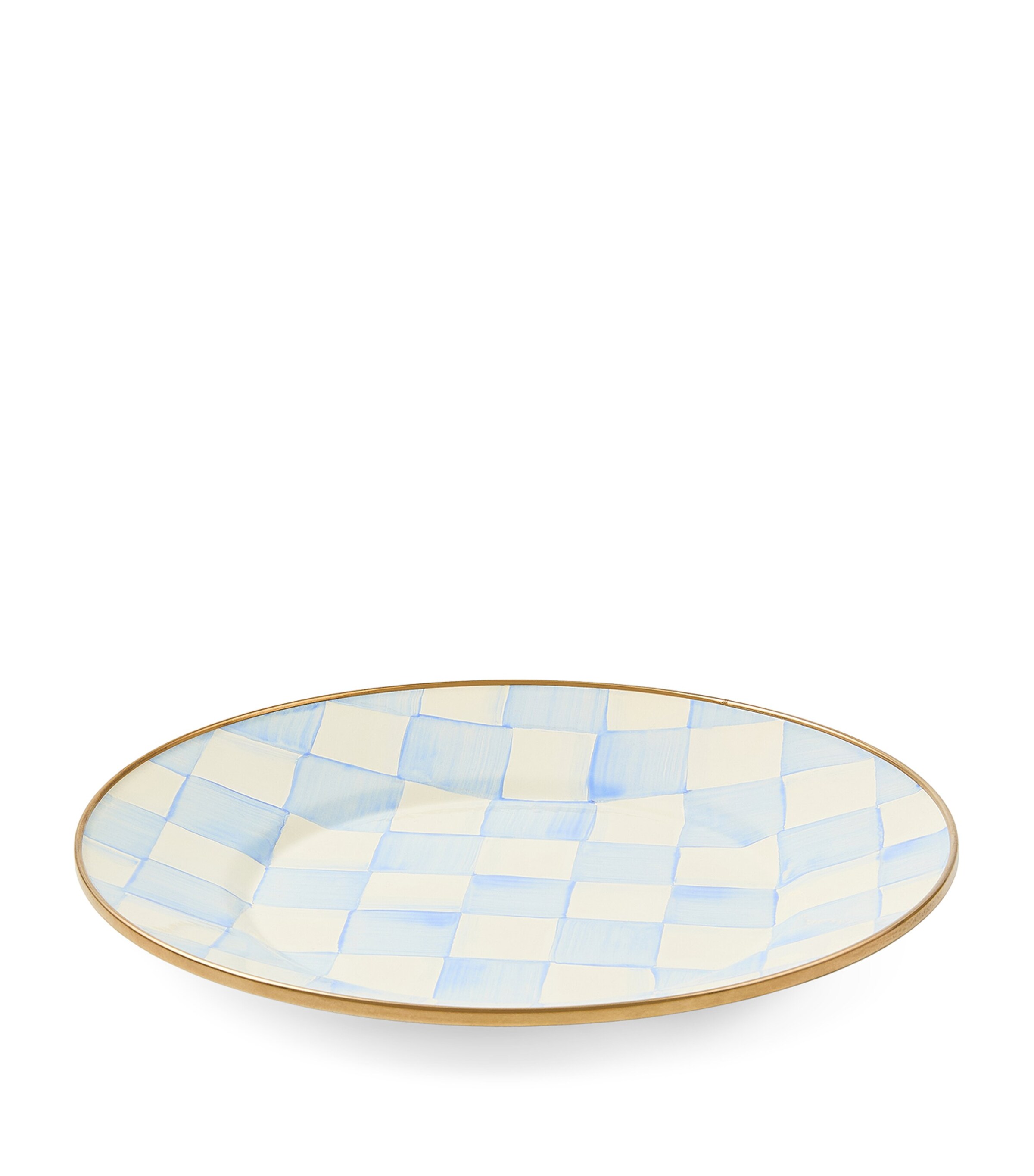 MacKenzie-Childs Sky Check Dessert/Salad Plate (20cm) Blue Image 1