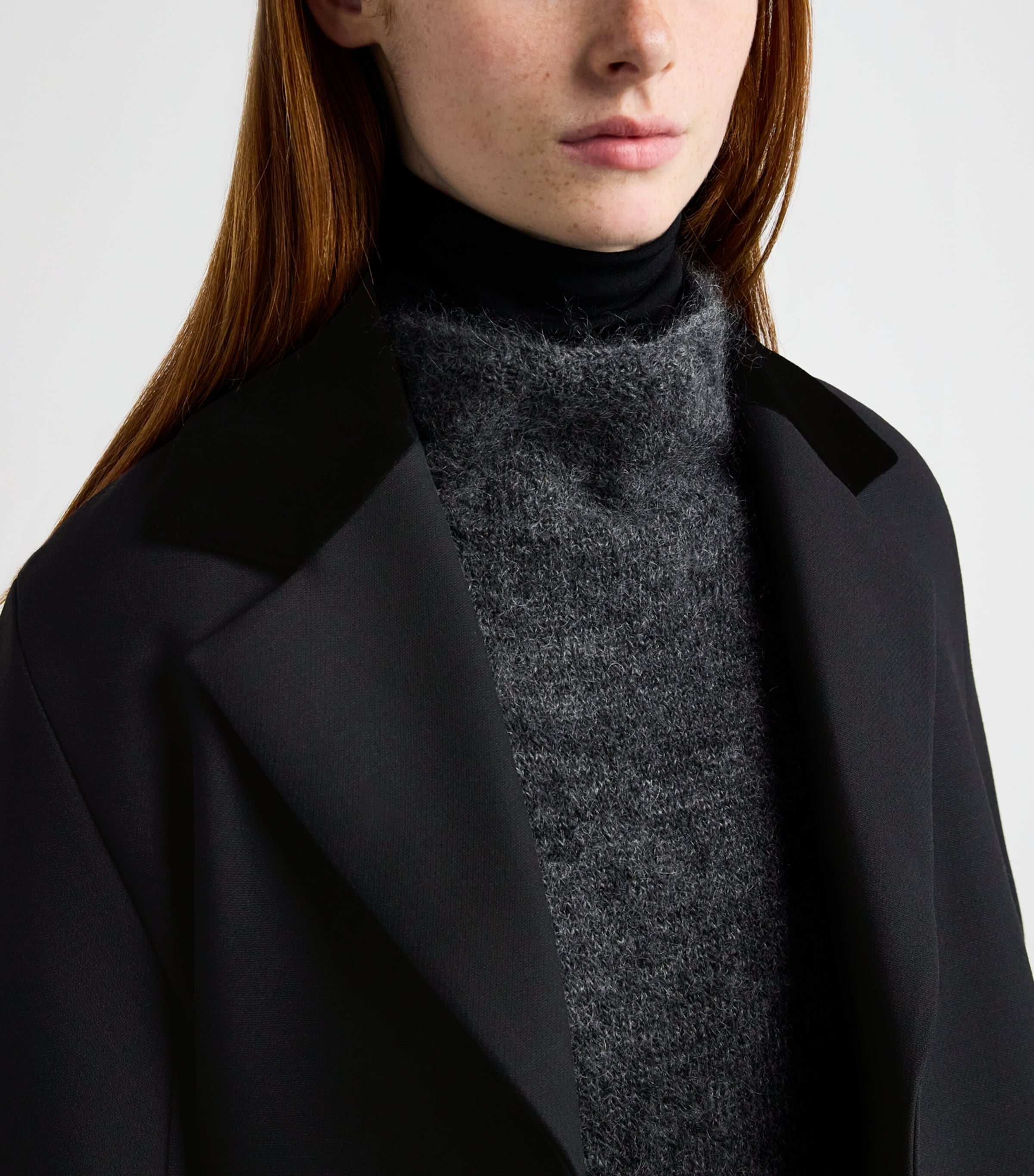 Wool-Silk Atelier Coat BLACK Image 6