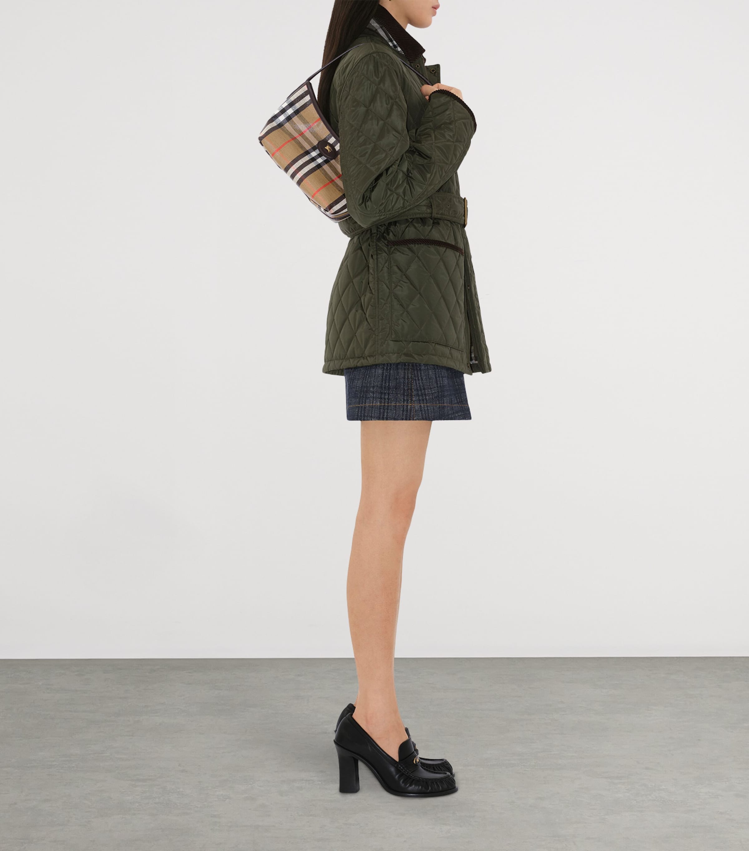 Mini Check Shoulder Bag SAND Image 2