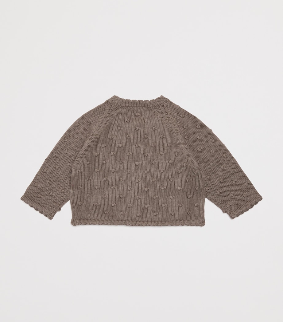 Wool Cardigan (6-36 Months) 175TEAK BROWN Image 2