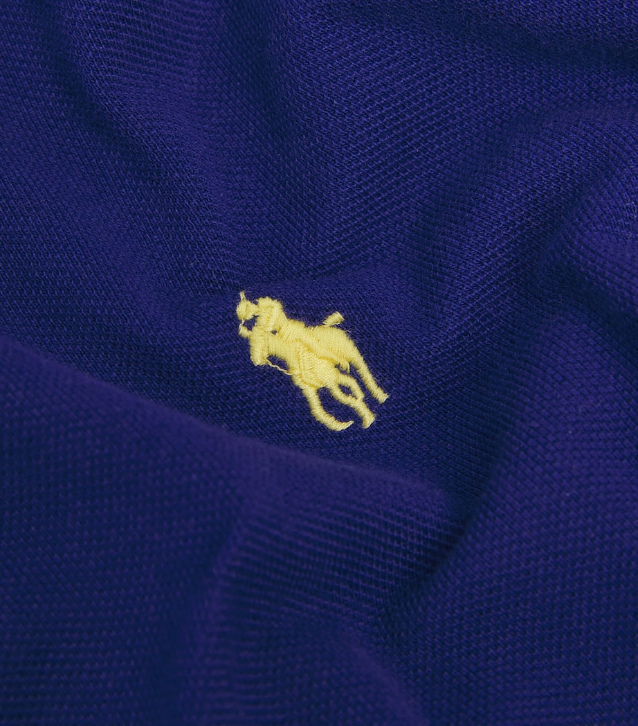 Cotton Mesh Slim-Fit Polo Shirt FALL ROYAL Image 5