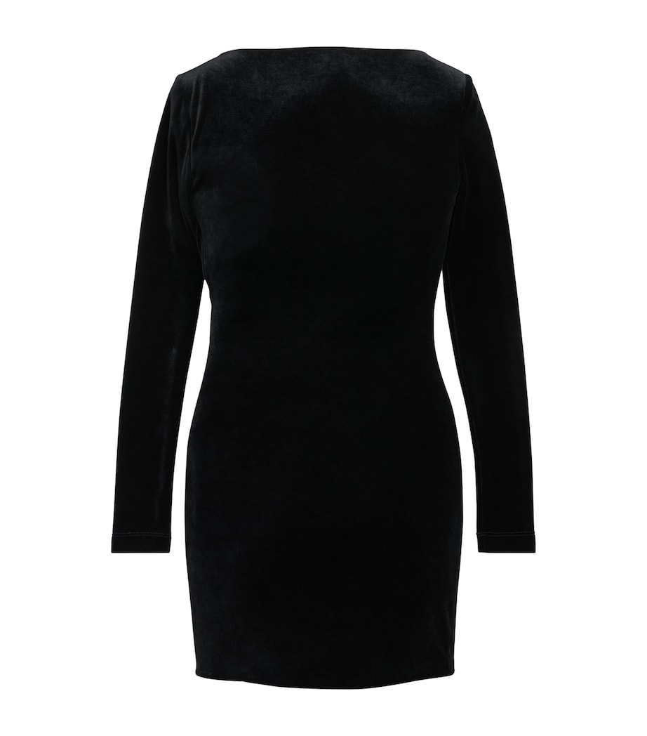 Balenciaga Womens Velvet Mini Dress Image 6