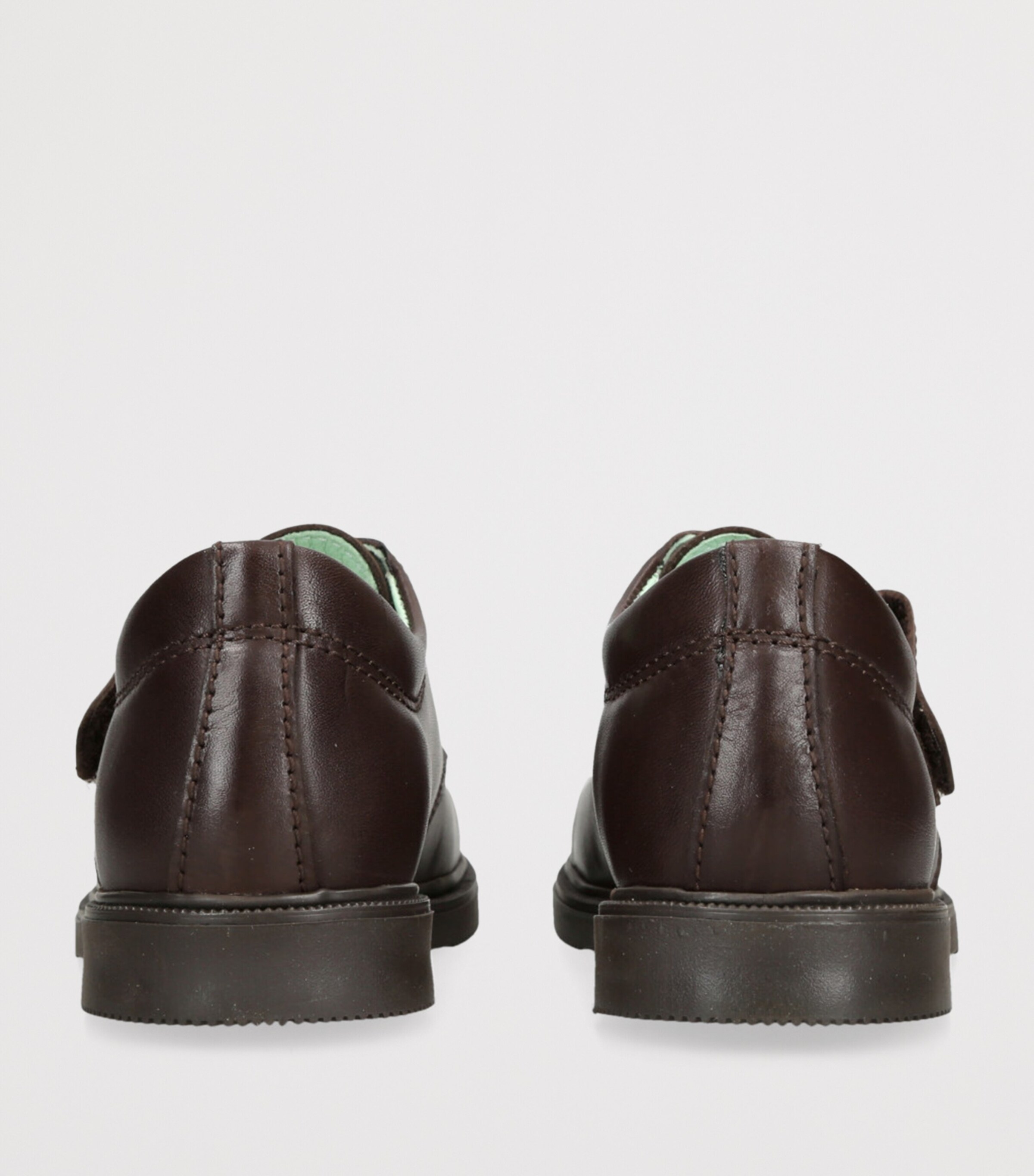 papouelli Leather Fergus Shoes Dark Brown Image 2