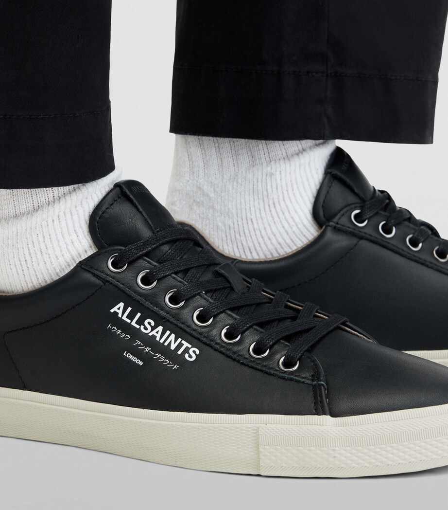 Leather Underground Low-Top Sneakers BLACK Image 4