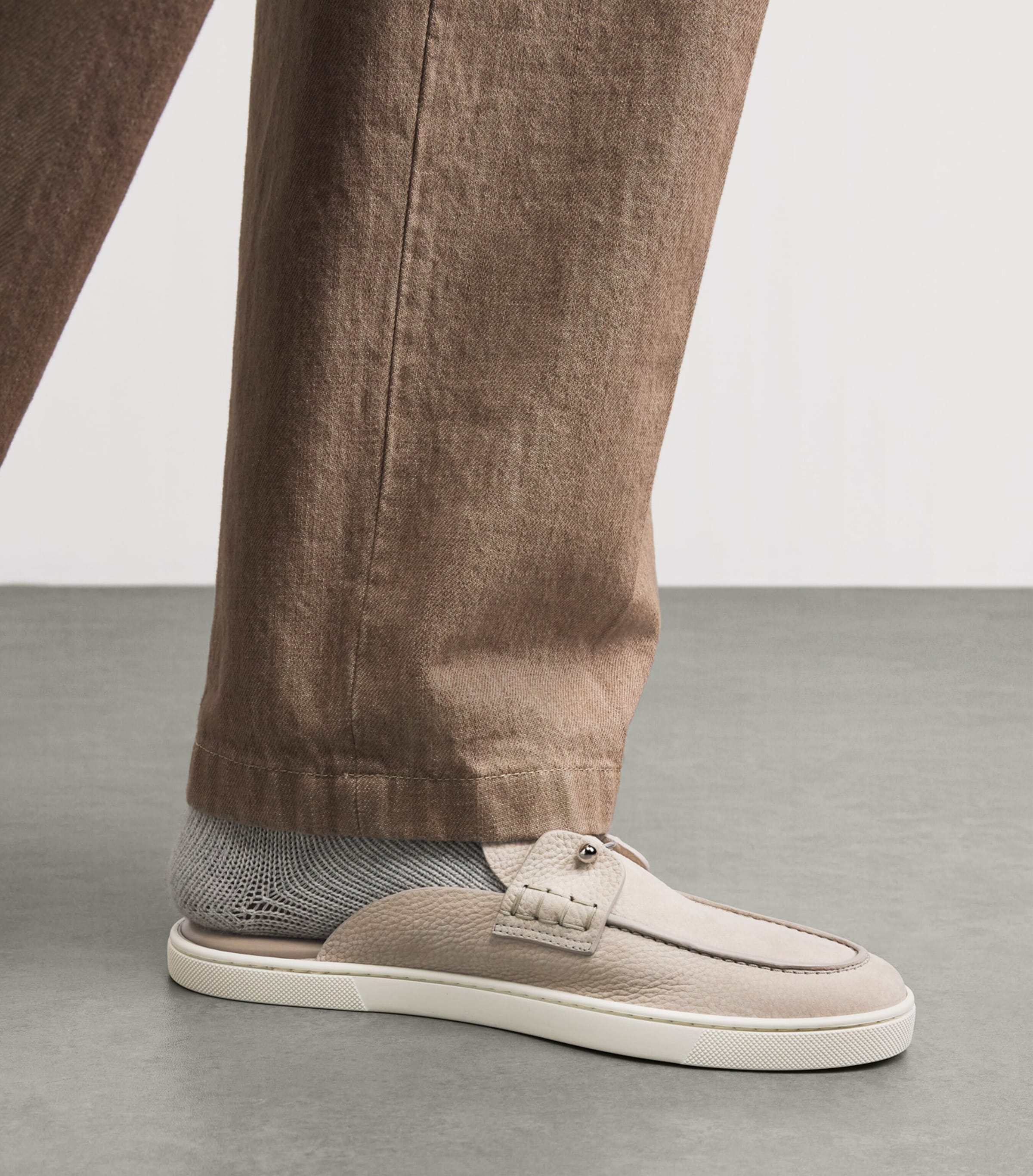 Christian Louboutin Chanme Calf Leather Boat Shoes Image 2