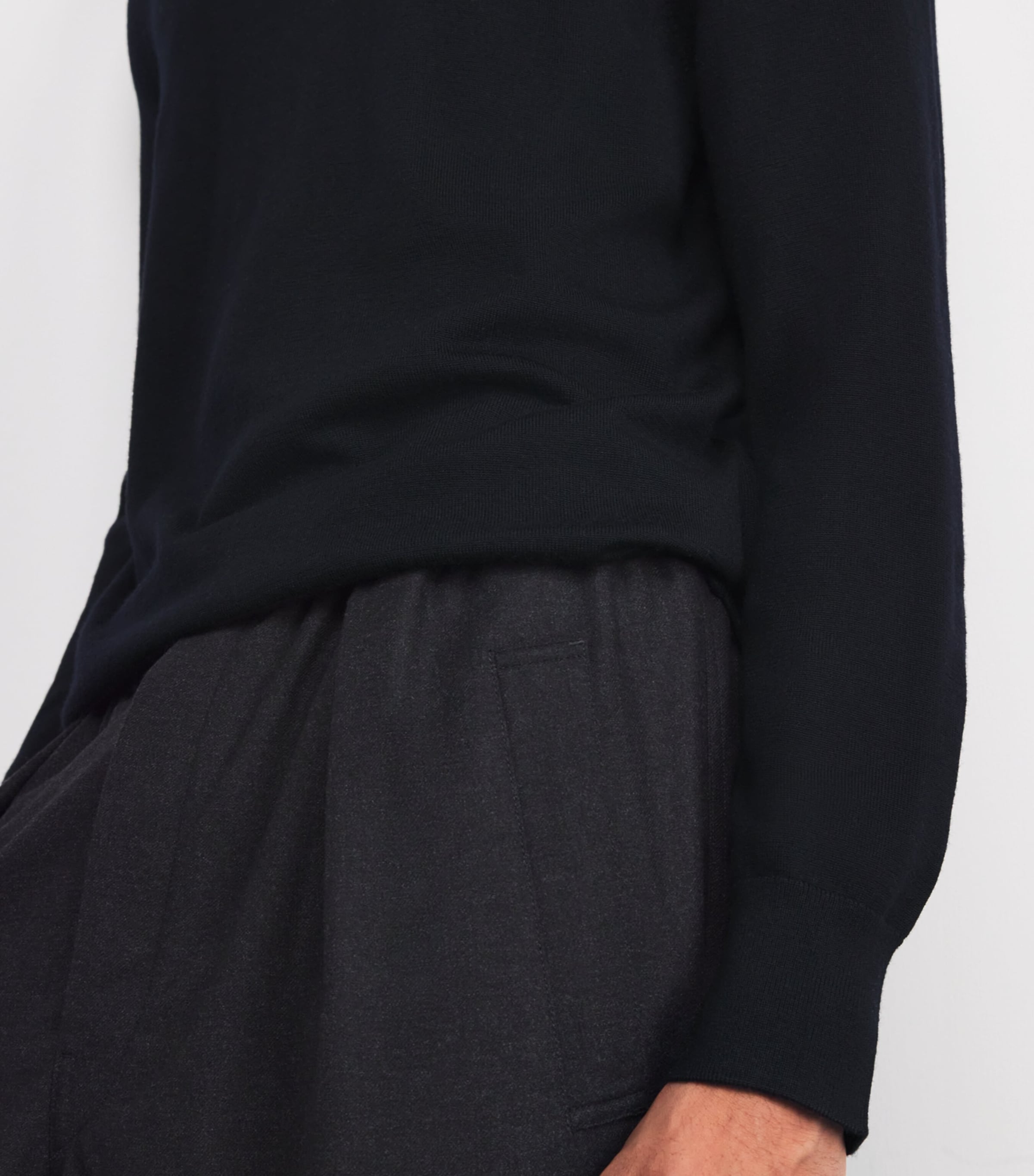 Wool Crew-Neck Sweatshirt NAVY BLUE Image 6