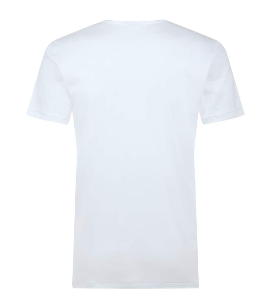 286 Sea Island V-Neck T-Shirt 01 WHITE Image 3