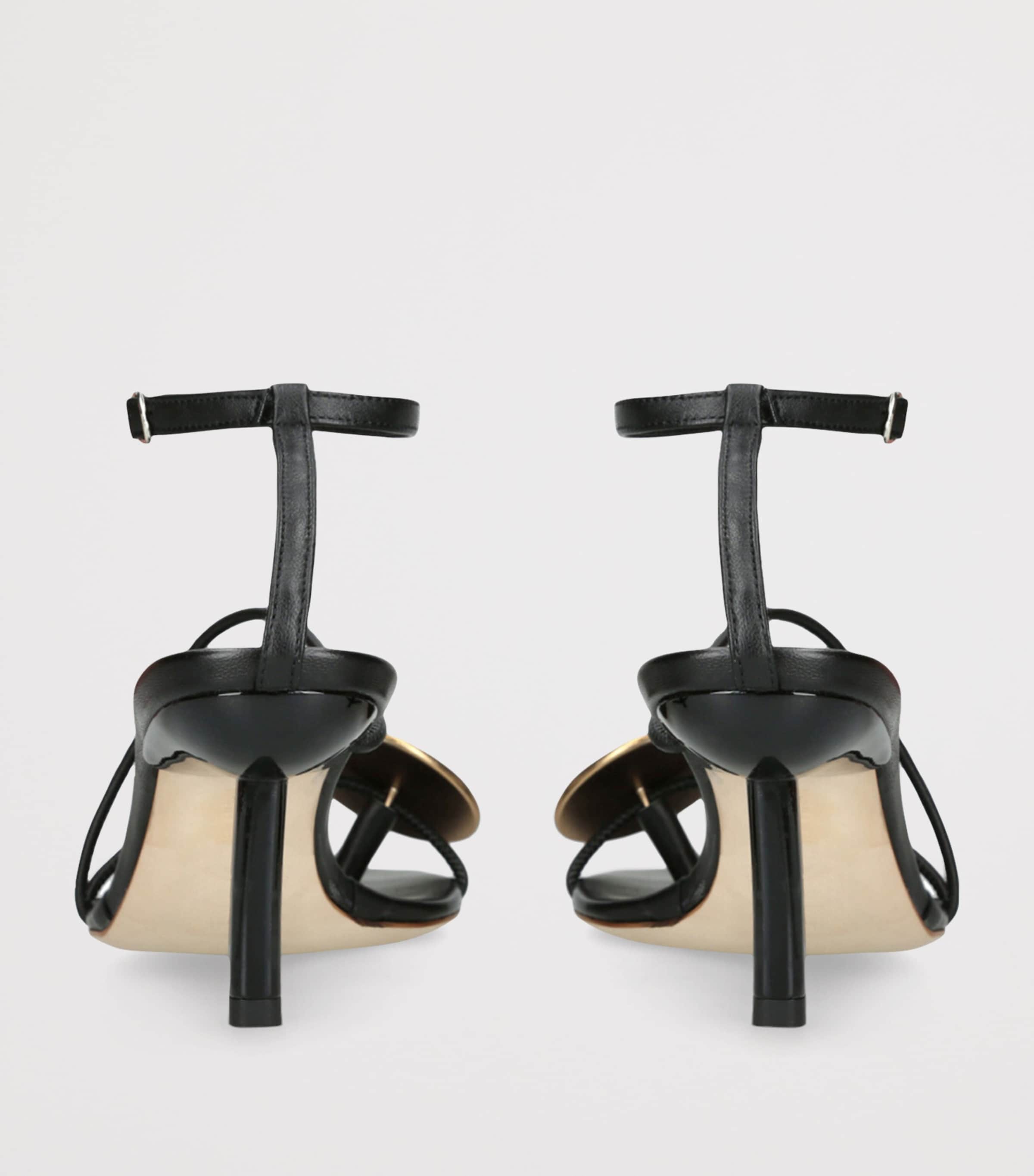 Christopher Esber Leather Doma Stoned Heeled Sandals 70 Black/comb Image 2