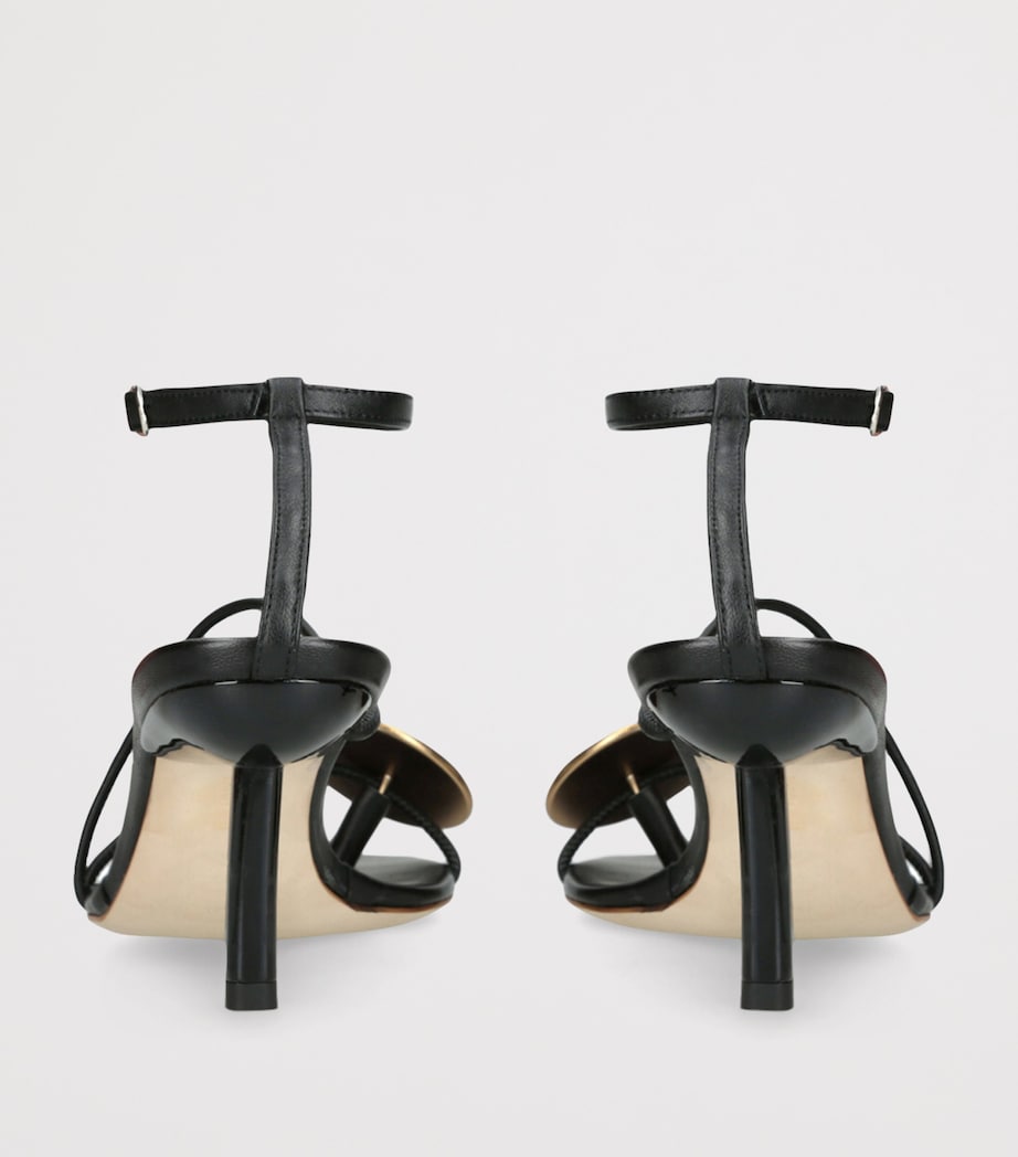Christopher Esber Leather Doma Stoned Heeled Sandals 70 Black/comb Image 2