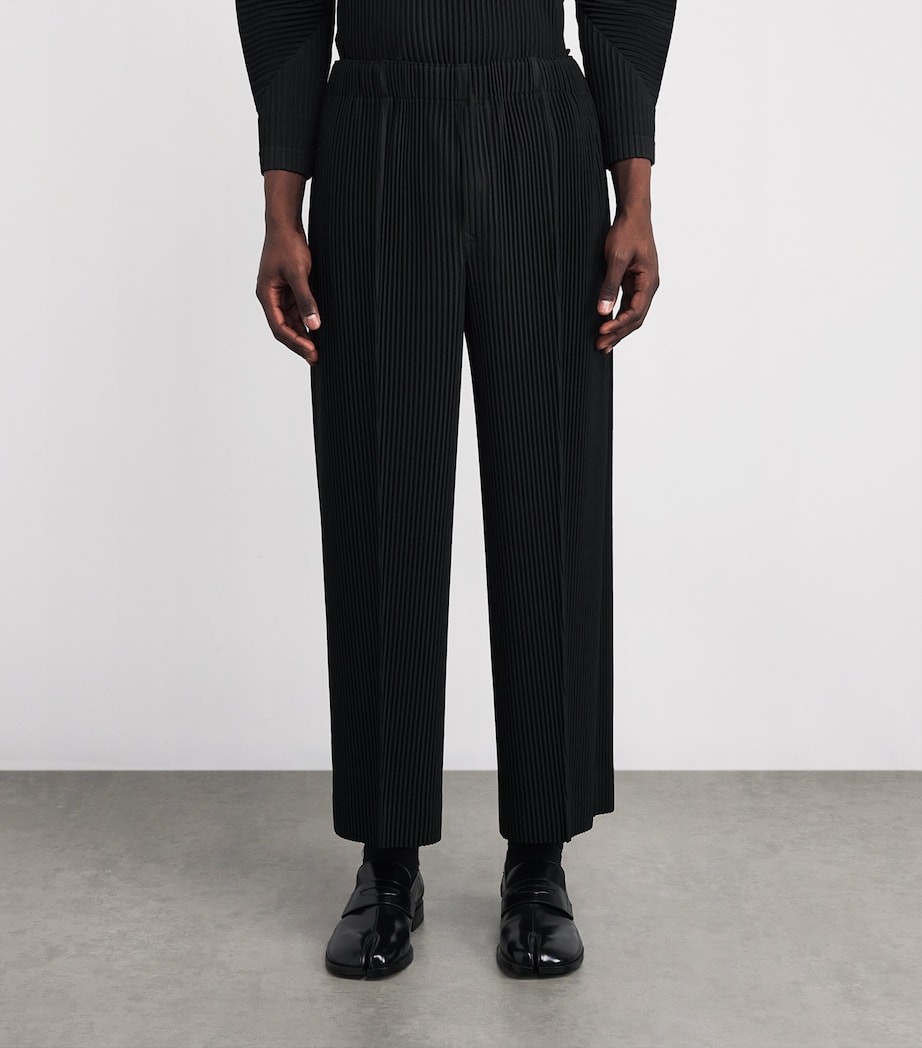 Cropped Wide-Leg Trousers 15-BLACK Image 3