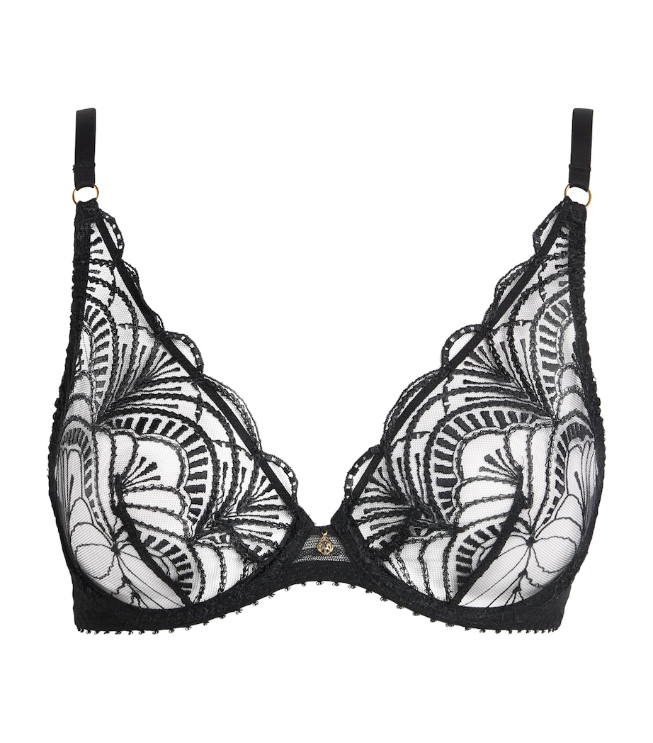 Aubade Womens Vibes Triangle Underwire Bra Black Image 1