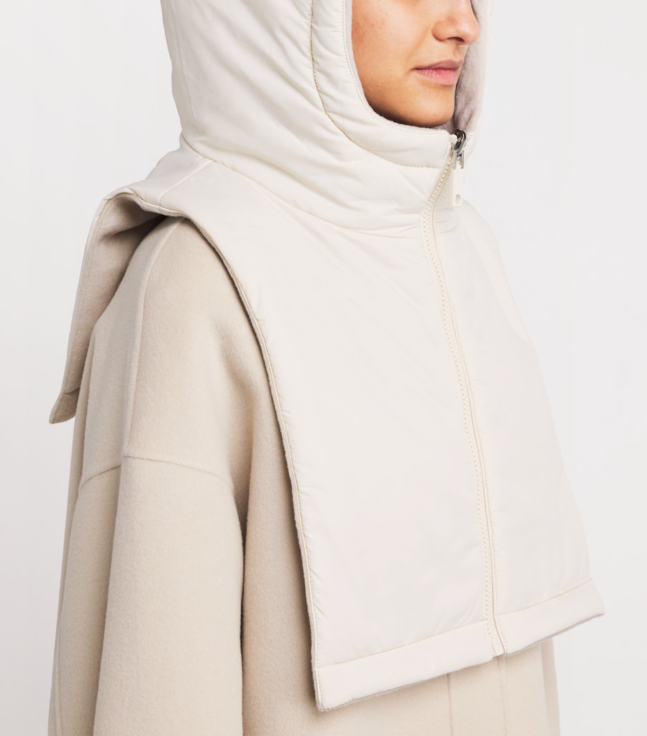 Sleeveless Hooded Jacket CREAM Image 6