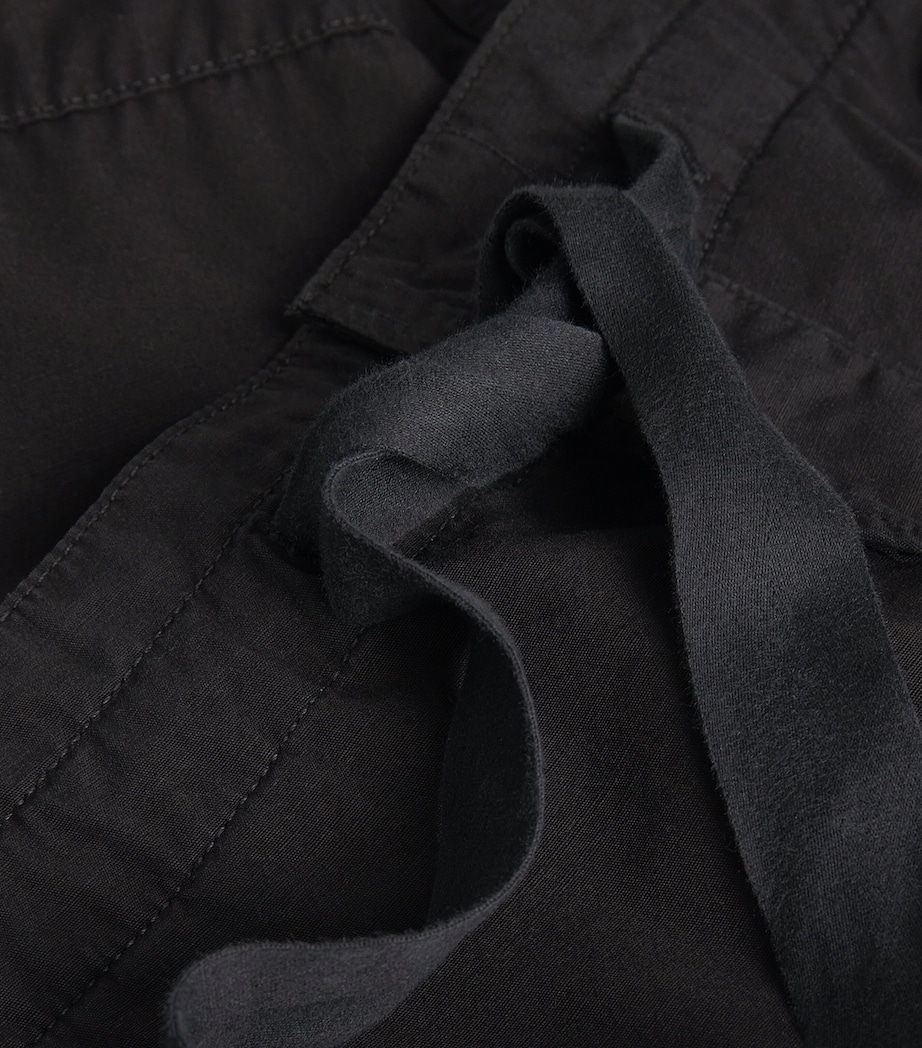 Cotton Canvas Cargo Trousers BLACK Image 5