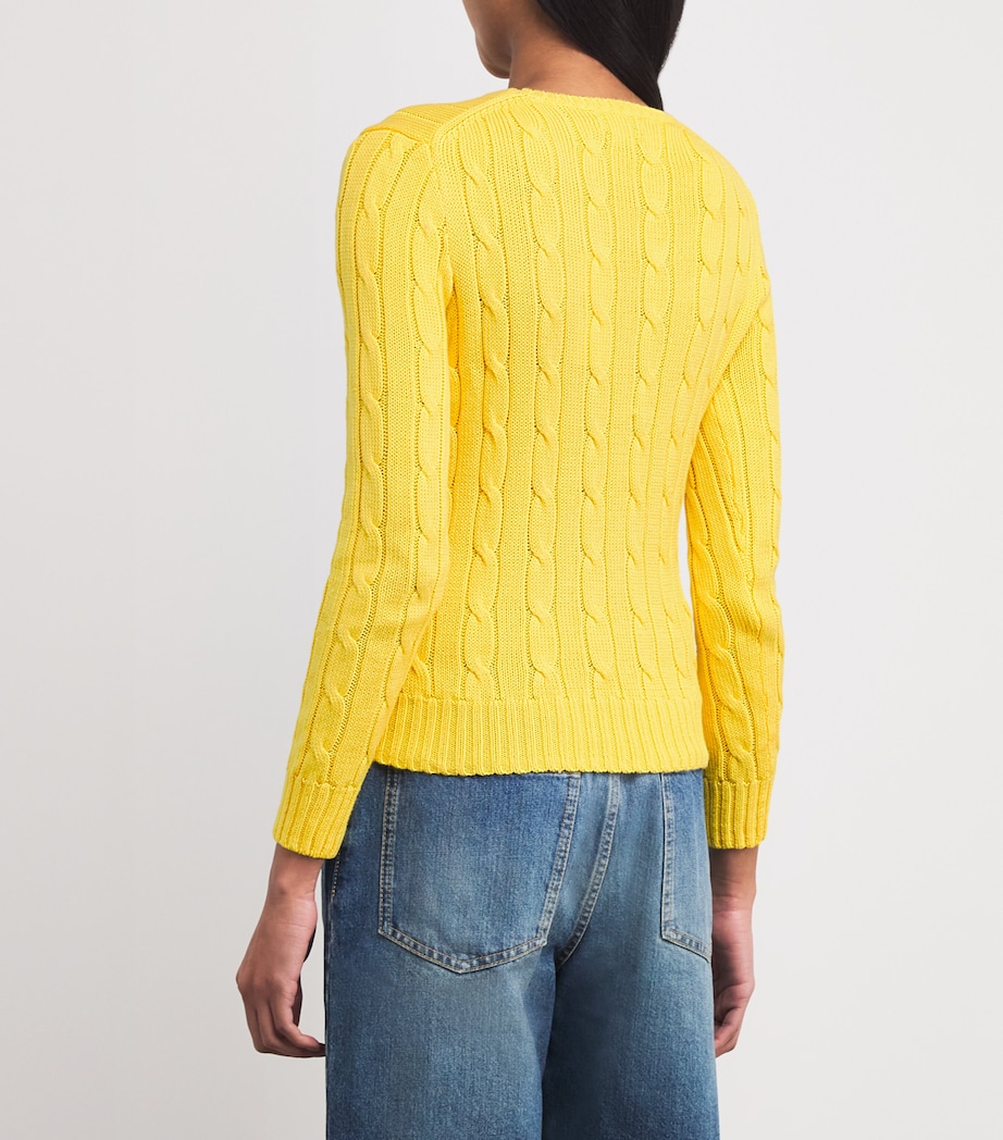 Cotton Cable-Knit Sweater TRAINER YELLOW Image 4