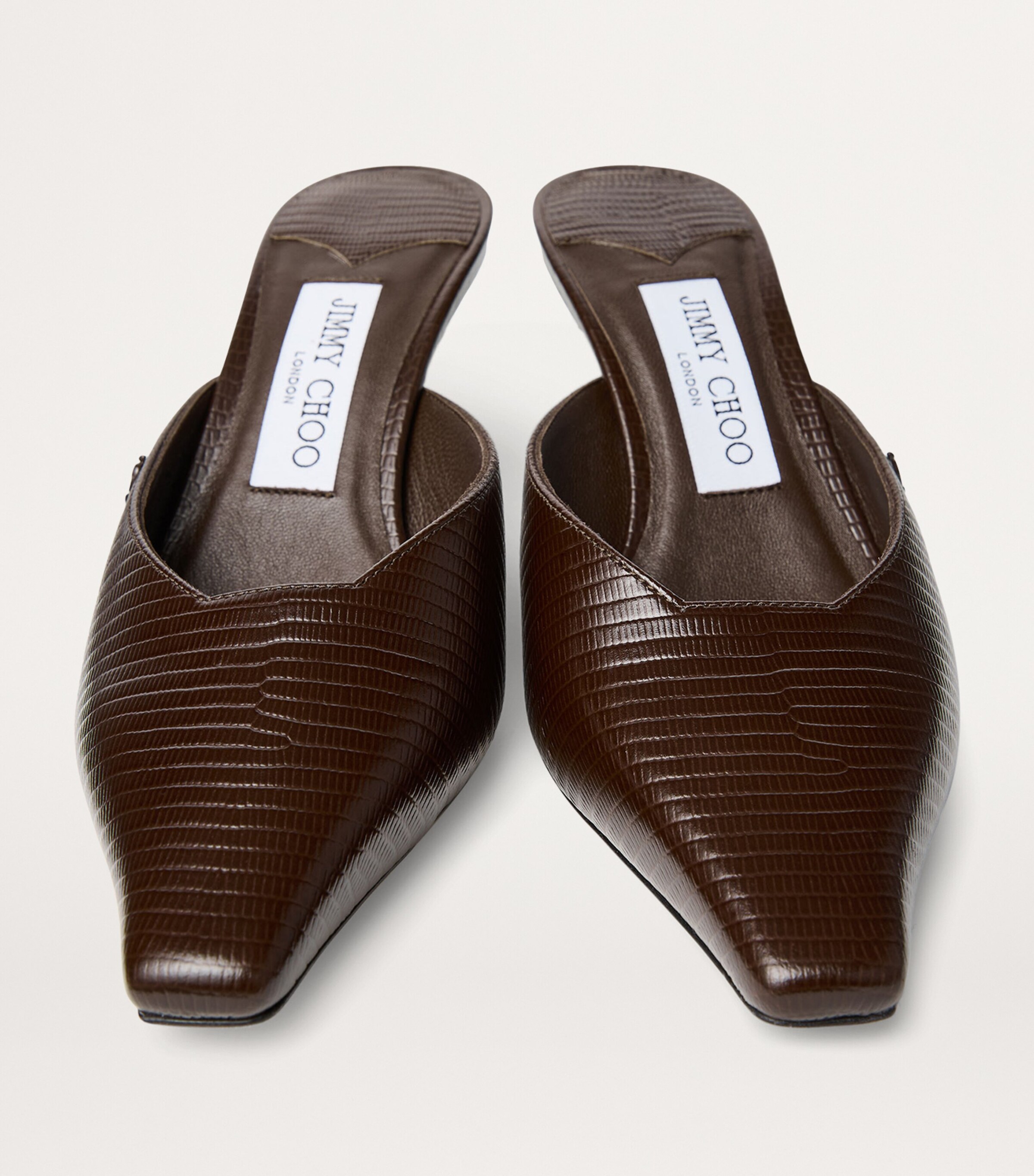 ◆正規品・新品◆Jimmy Choo Sand Leather Vivi 65 Mules Vivi 65 | Bamboo Lizard Printed Leather Mules | JIMMY CHOO