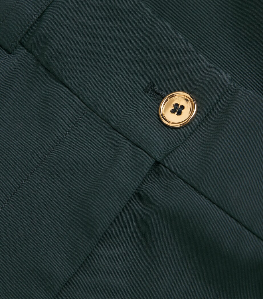 Patou Womens Flared Cargo Trousers Garden Green Image 5