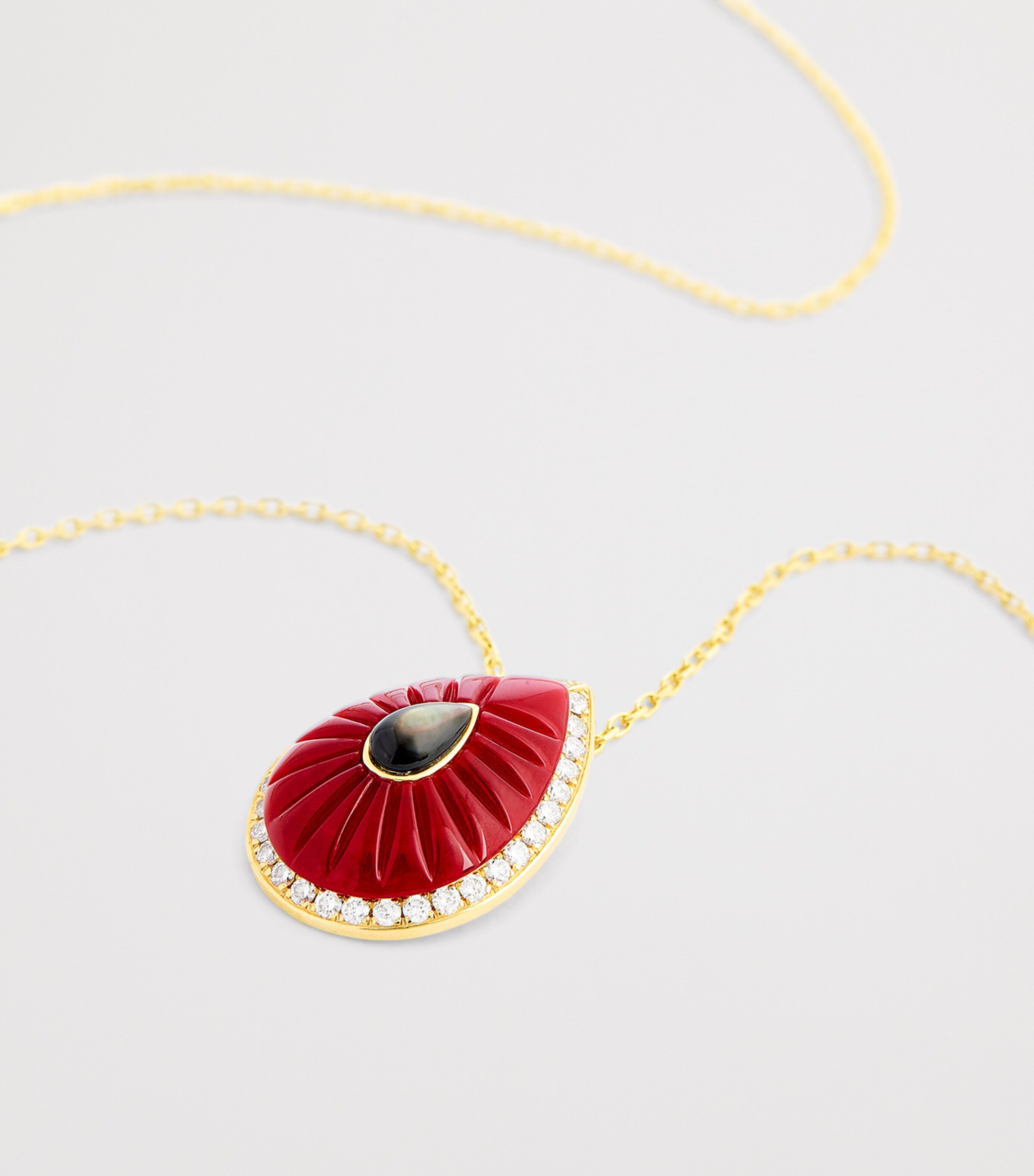 L'ATELIER NAWBAR Yellow Gold, Diamond and Agate Bond Street Necklace Yellow Gold Image 4