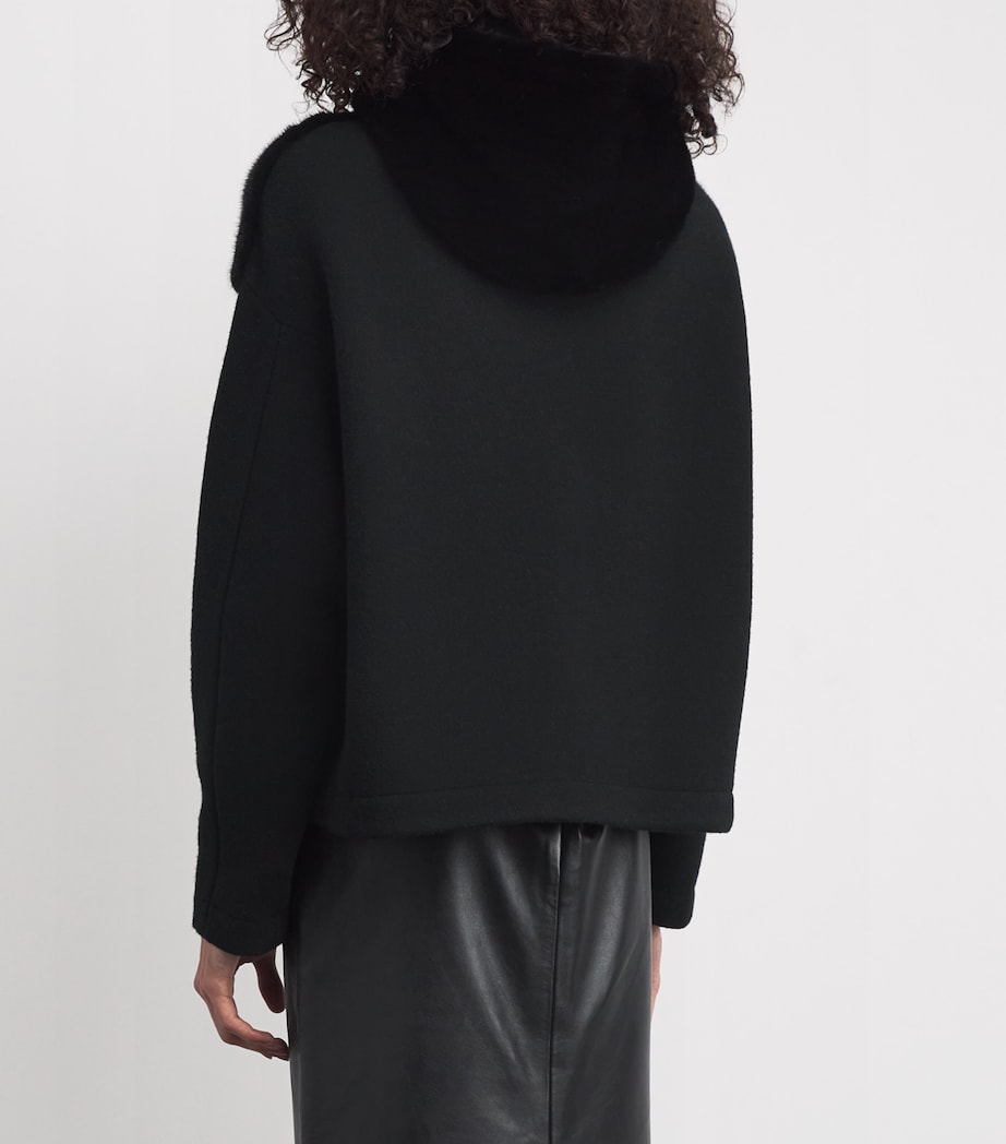 Mink-Wool-Silk Zip-Up Hoodie C99 Image 4