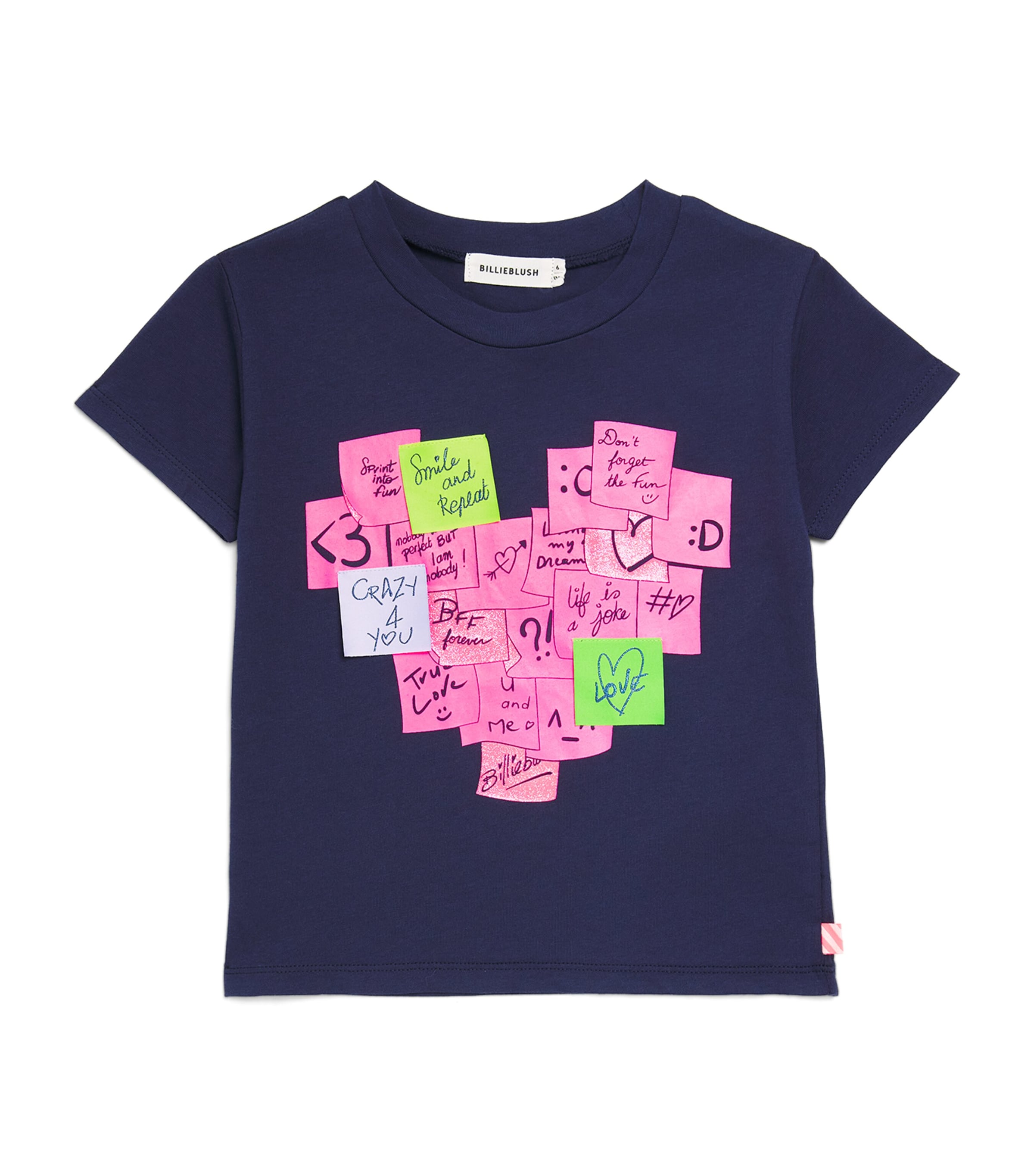 Billieblush Cotton Printed T-Shirt (2-12 Years) Navy Image 1