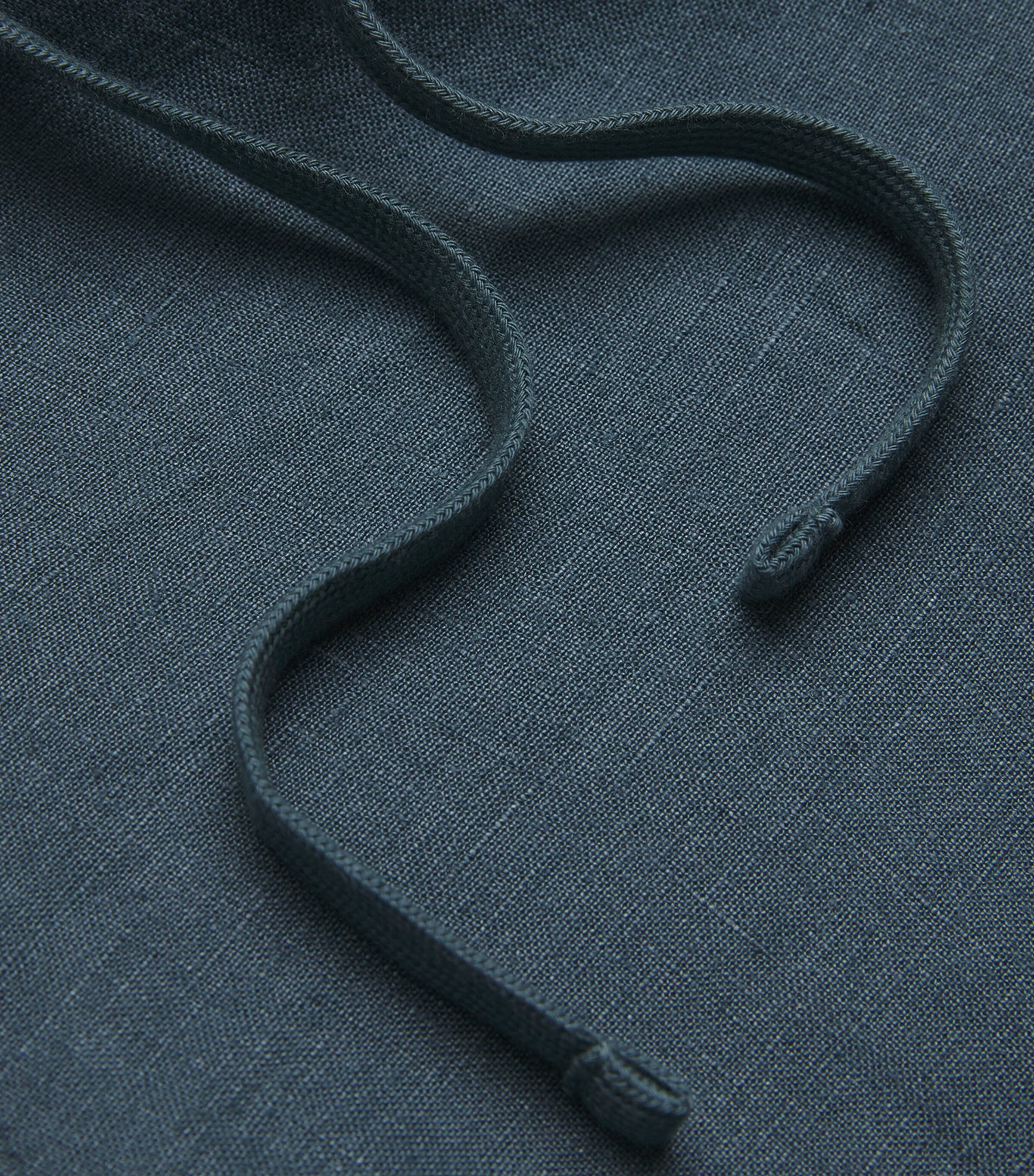 Hemp Drawstring Trousers MARLIN TEAL-441MAT Image 5