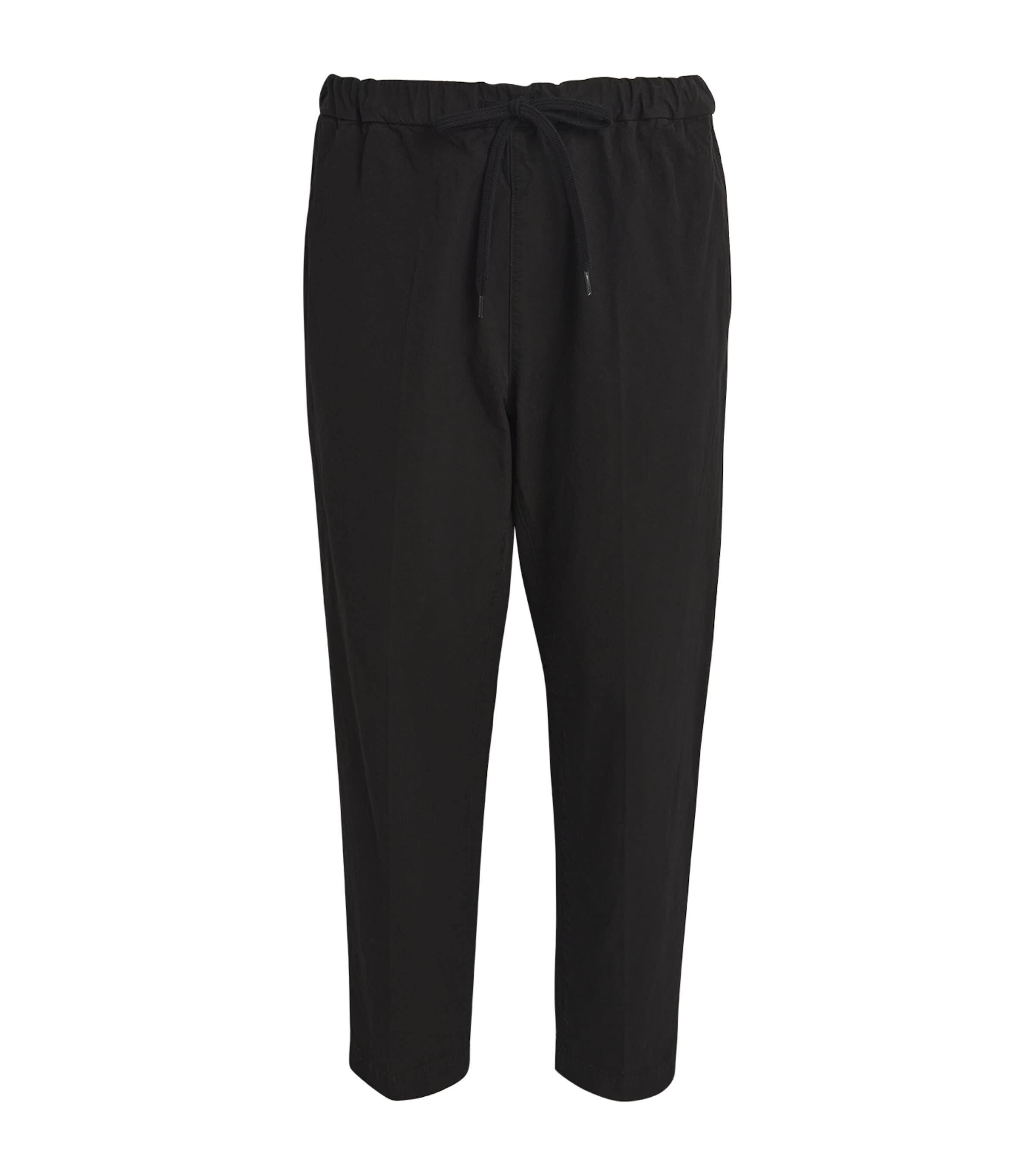 Mm6 Maison Margiela Cotton Garberdine Trousers In Black