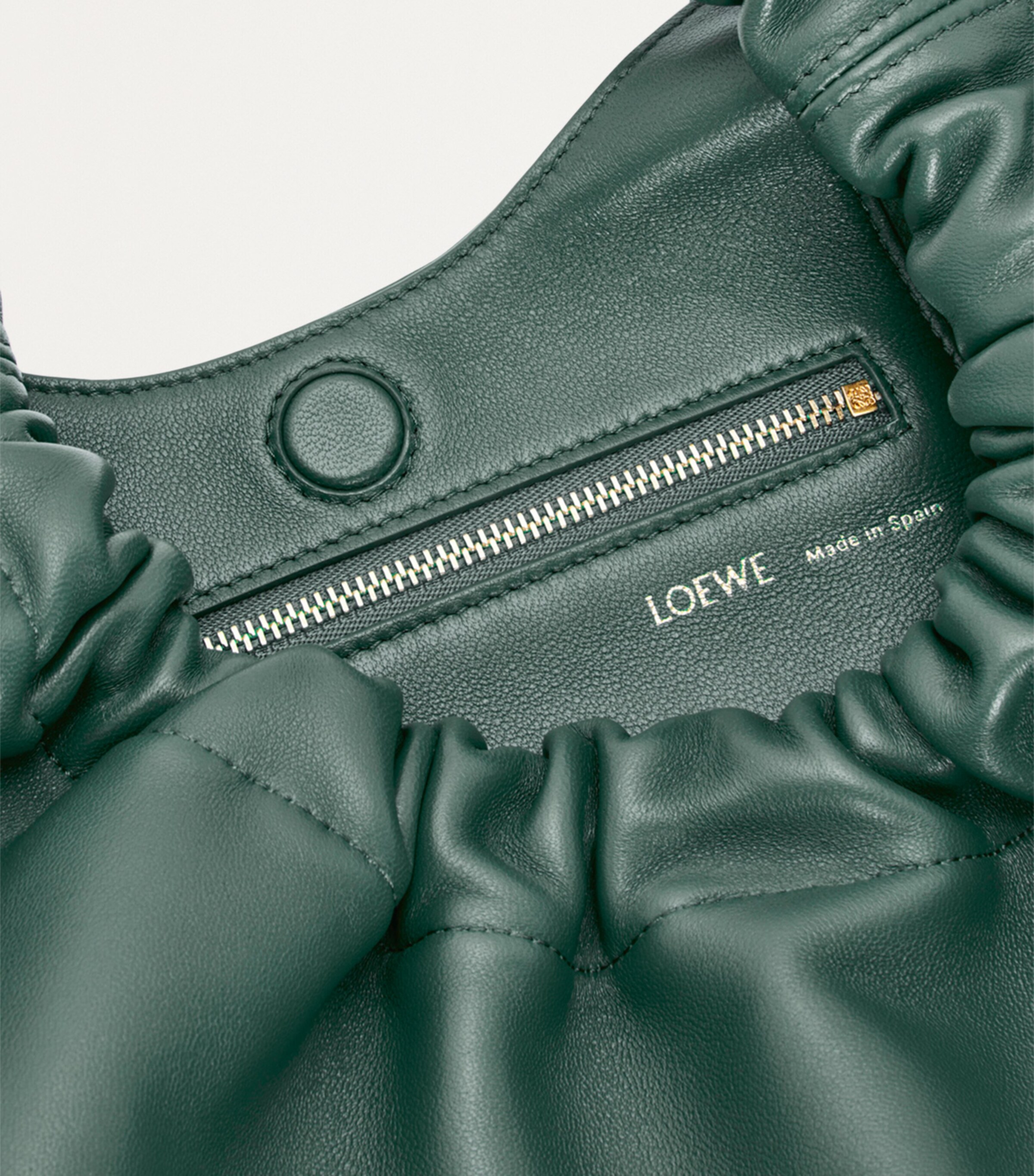 LOEWE Green Small Leather Squeeze Top-Handle Bag | Harrods BD