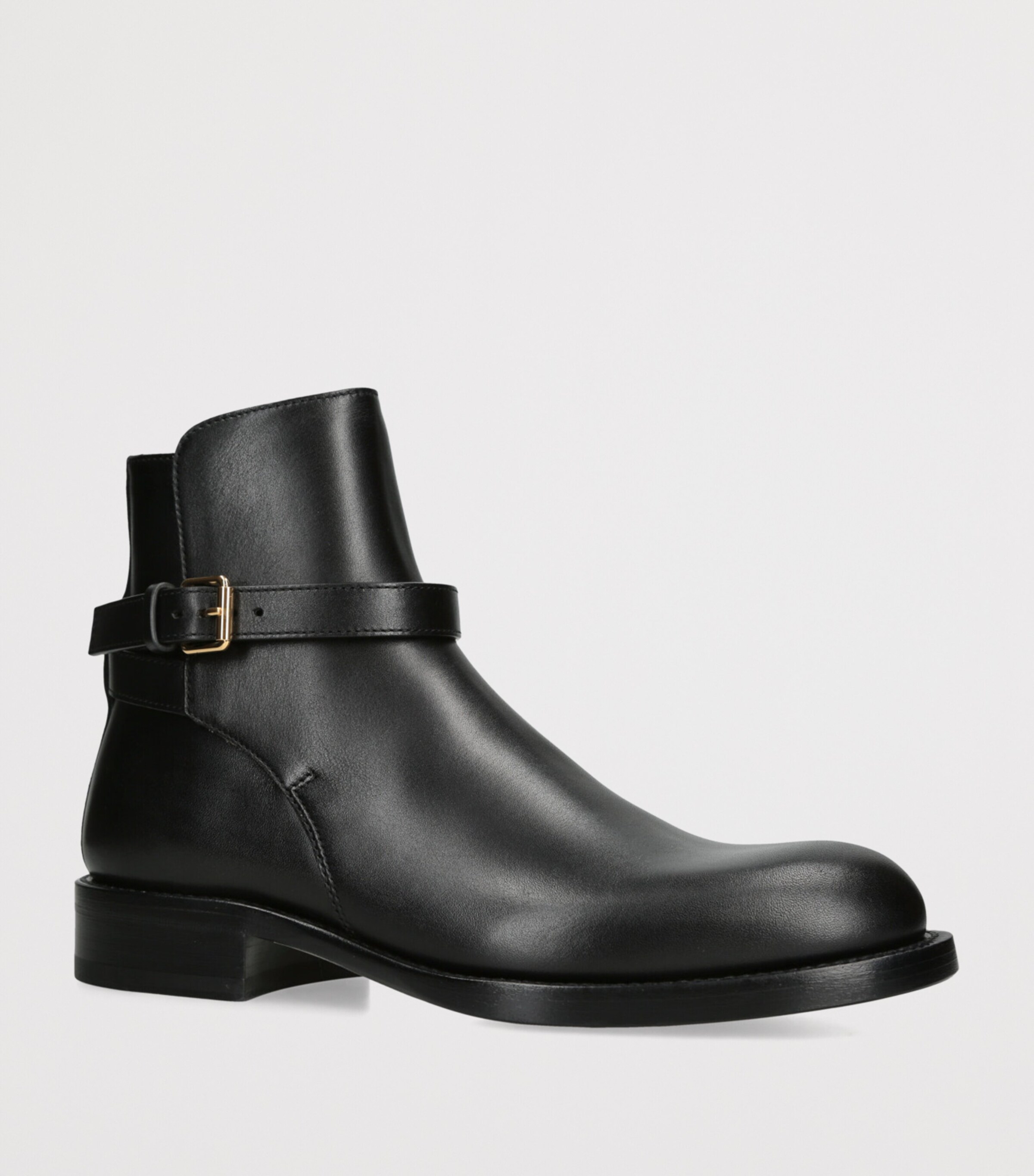 The Row Nobilis Leather Ankle Boots Black Image 3