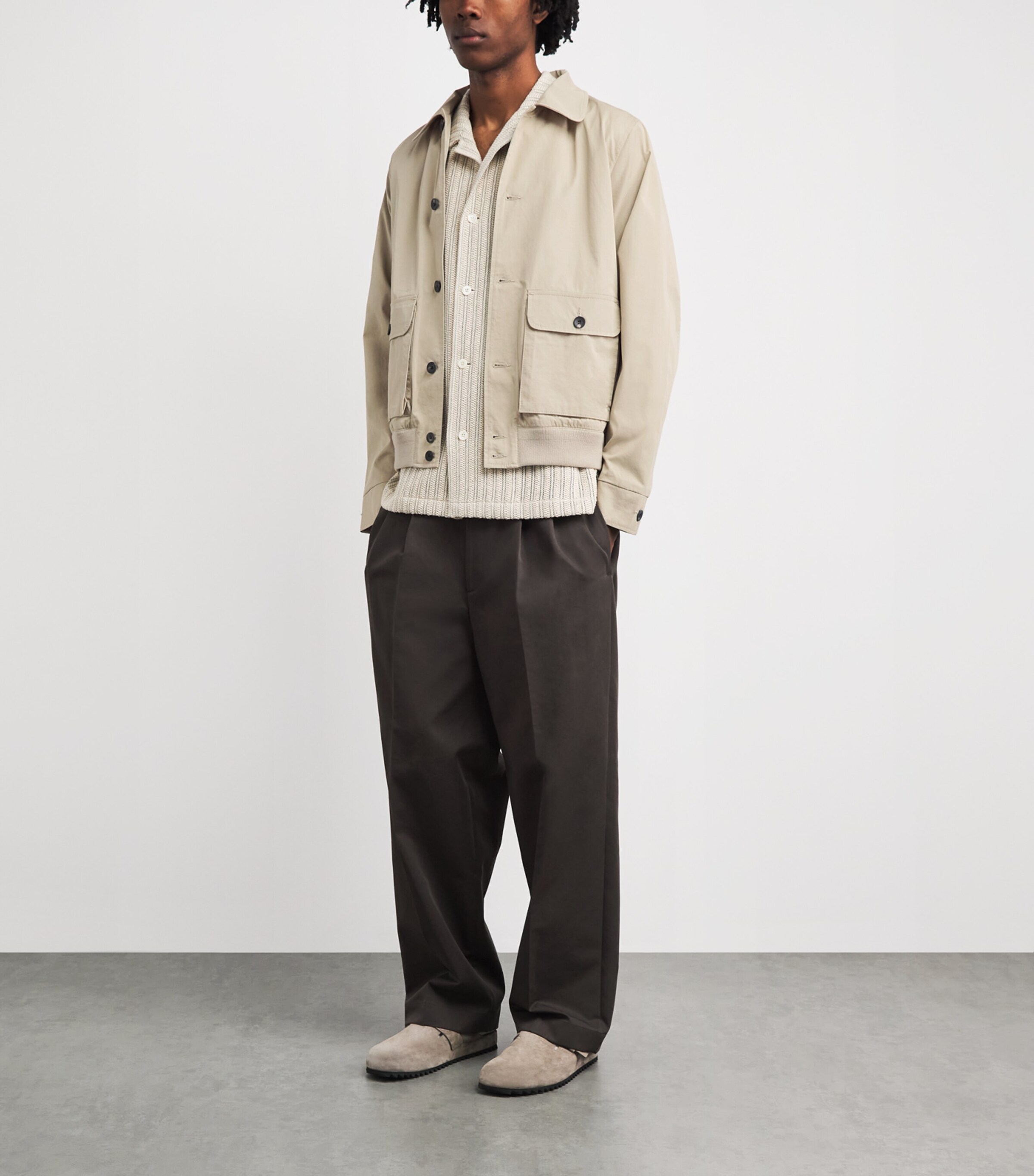 Citizens of Humanity Mens Cotton Utility Jacket Wheat Image 2