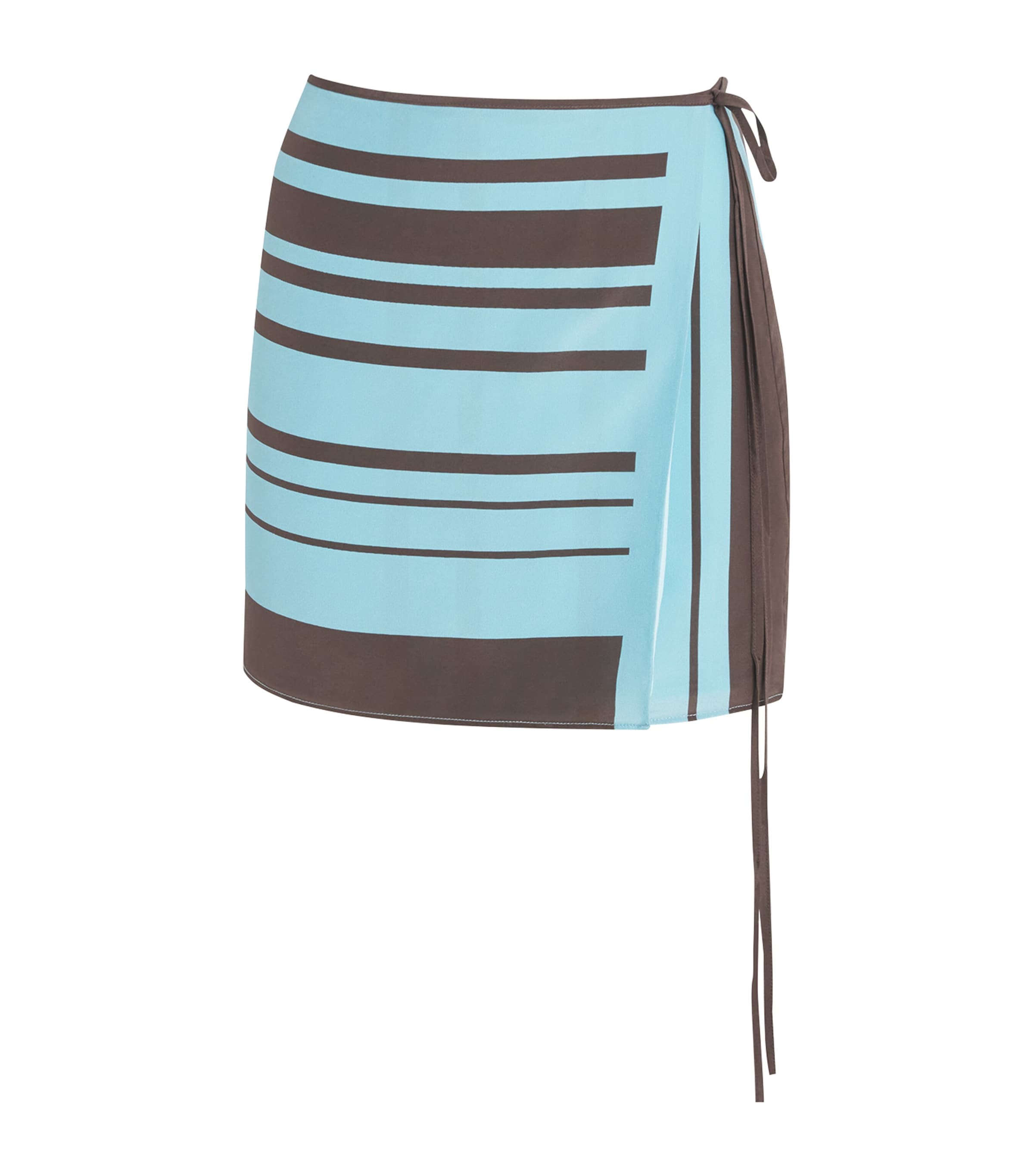 Sir Silk Rioja Wrap Mini Skirt In Blue