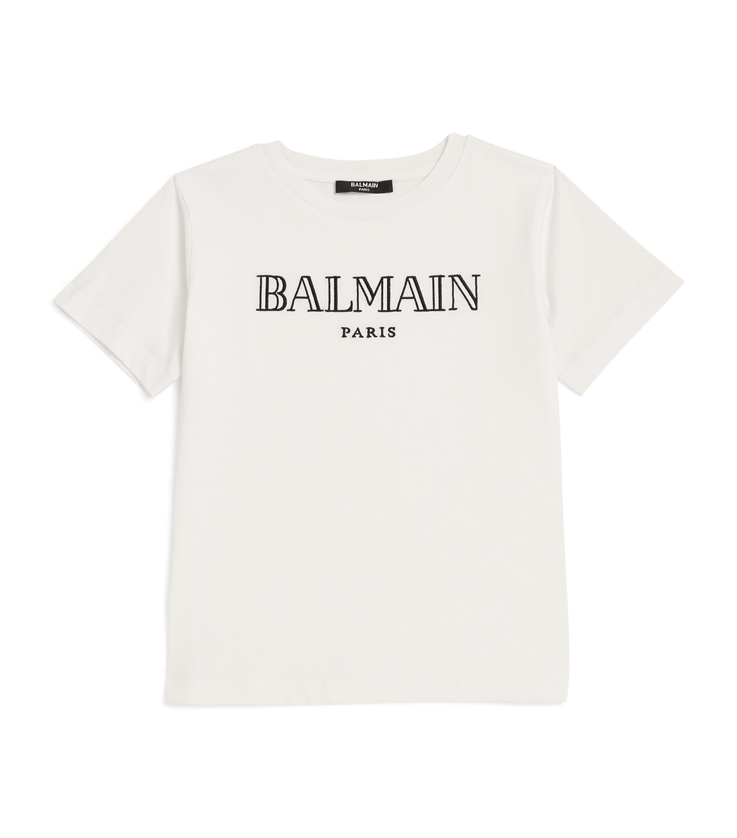 BALMAIN COTTON LOGO T-SHIRT 