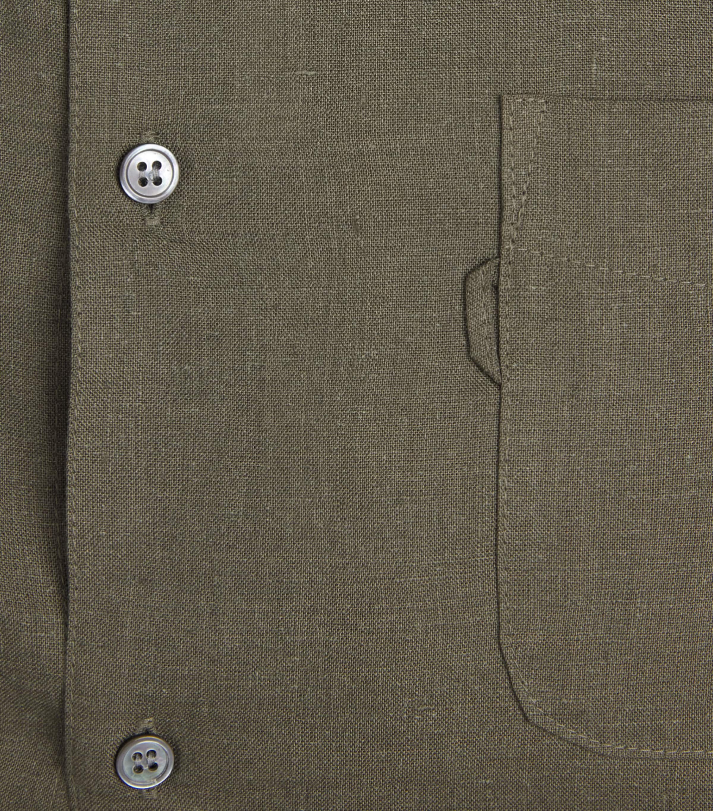 Derek Rose Mens Linen Monaco Shirt Gre Image 6
