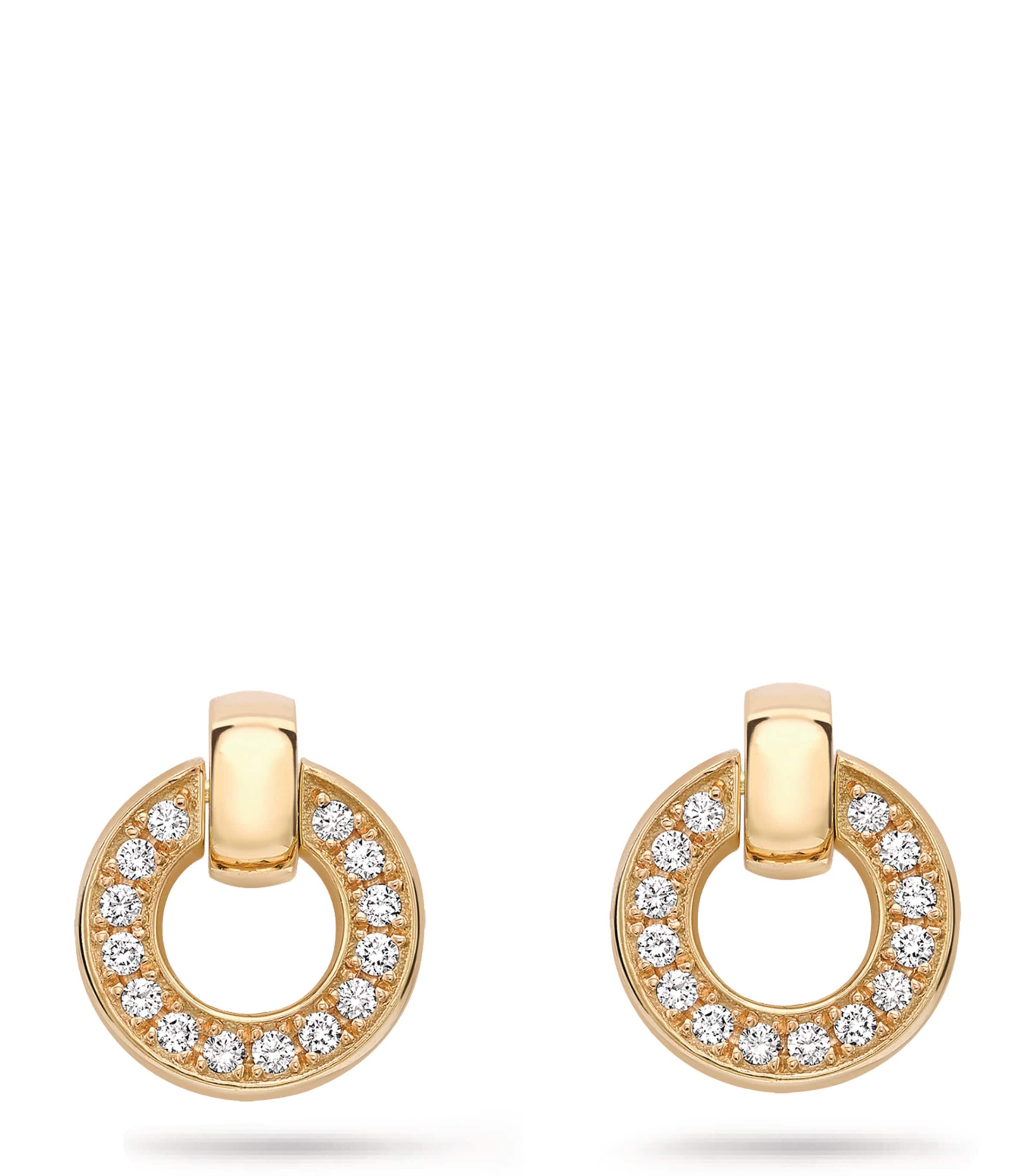 Boodles Yellow Gold And Diamond Roulette Flip Earrings In Gold