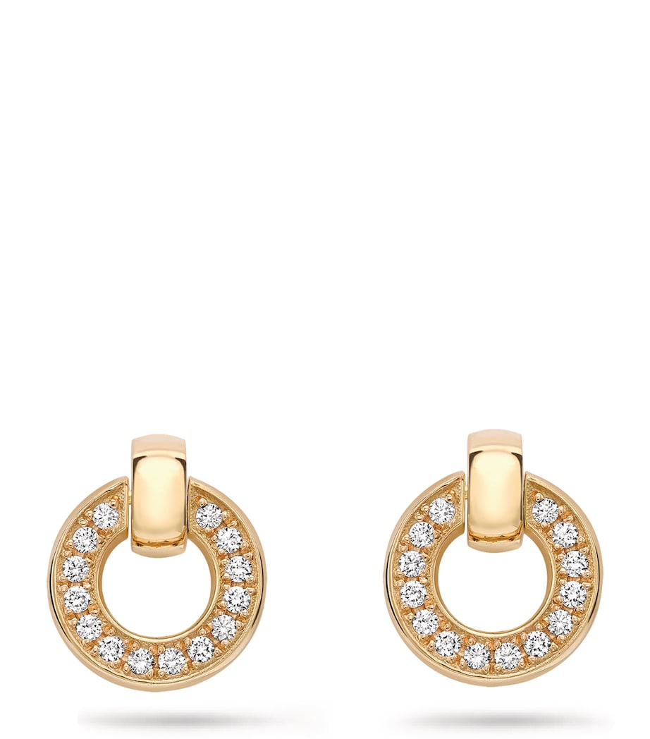 Yellow Gold and Diamond Roulette Flip Earrings YELLOW GOLD Image 1