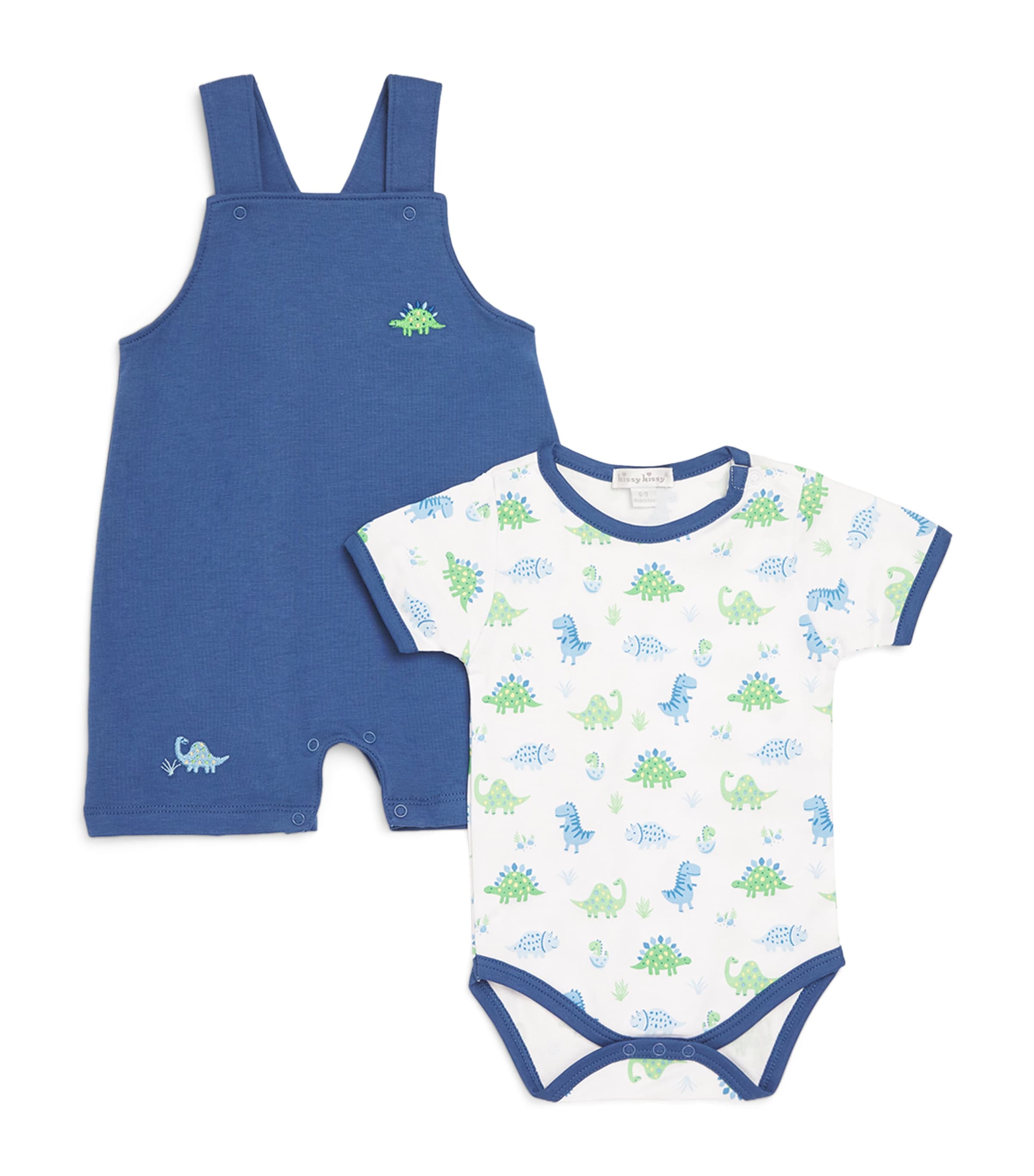 KISSY KISSY PIMA COTTON DUNGAREES AND PLAYSUIT SET