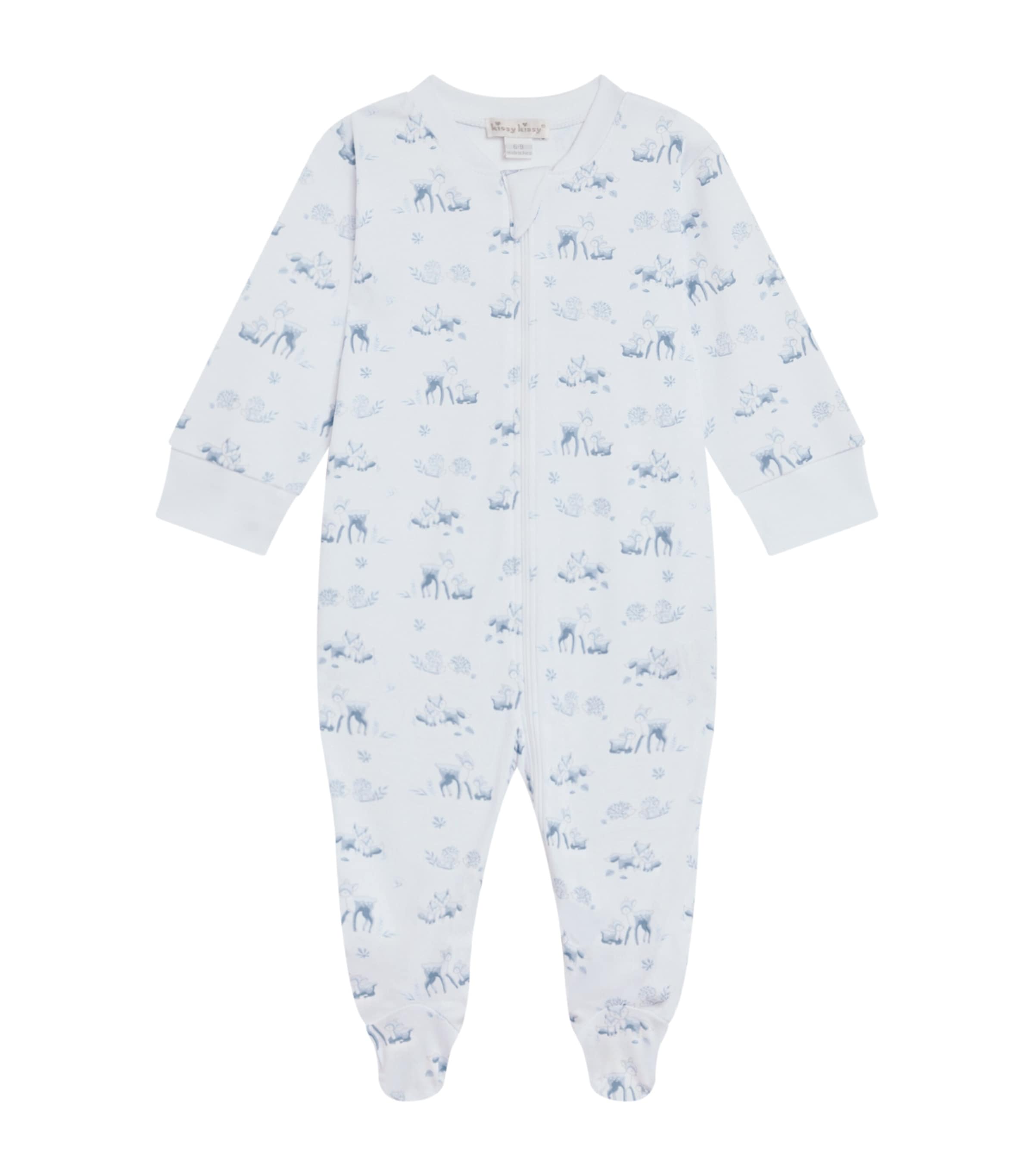 Kissy Kissy Pima Cotton Forest Fanfare All-in-one In White
