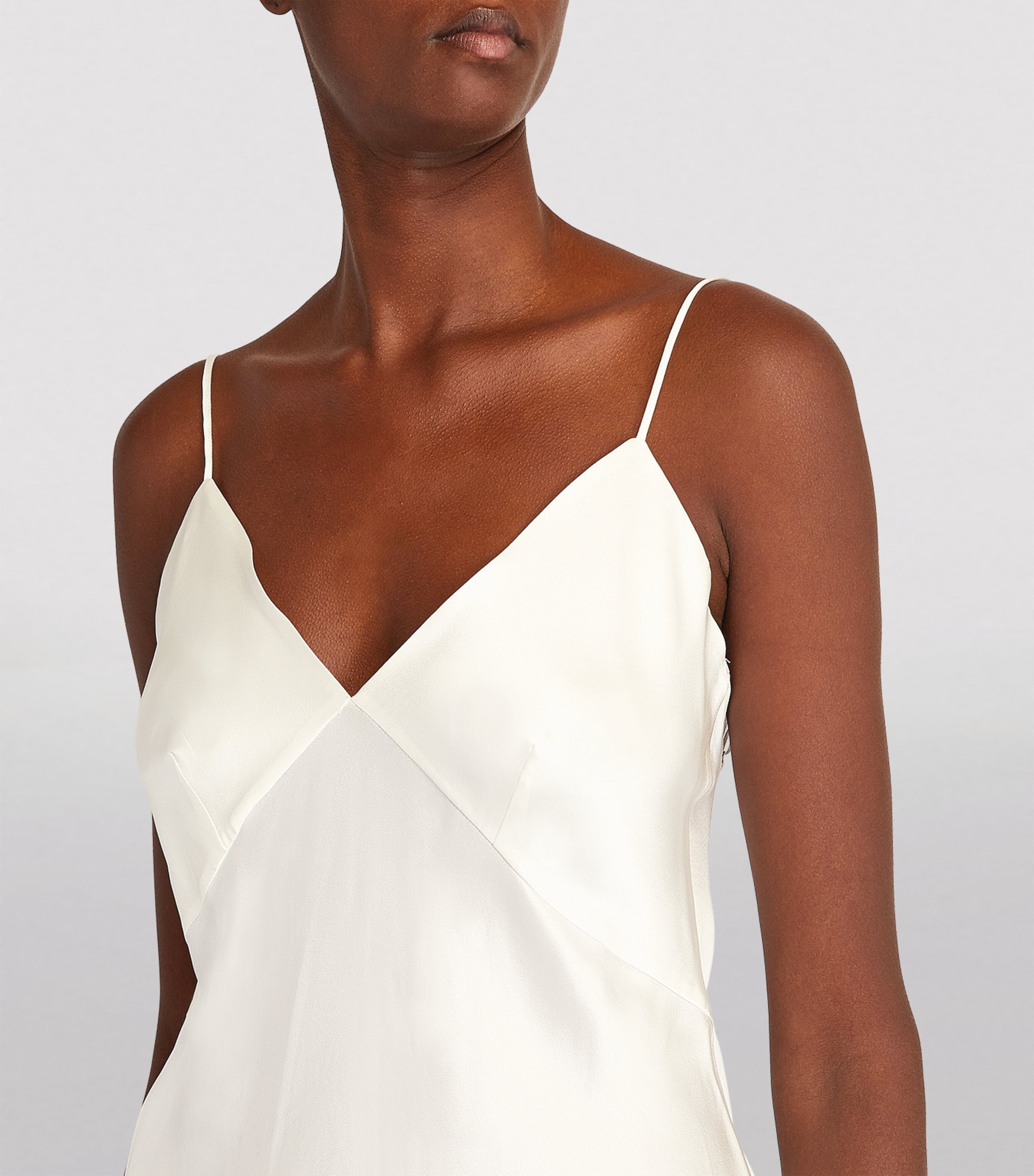 Silk Issa Slip Dress IVORY Image 7