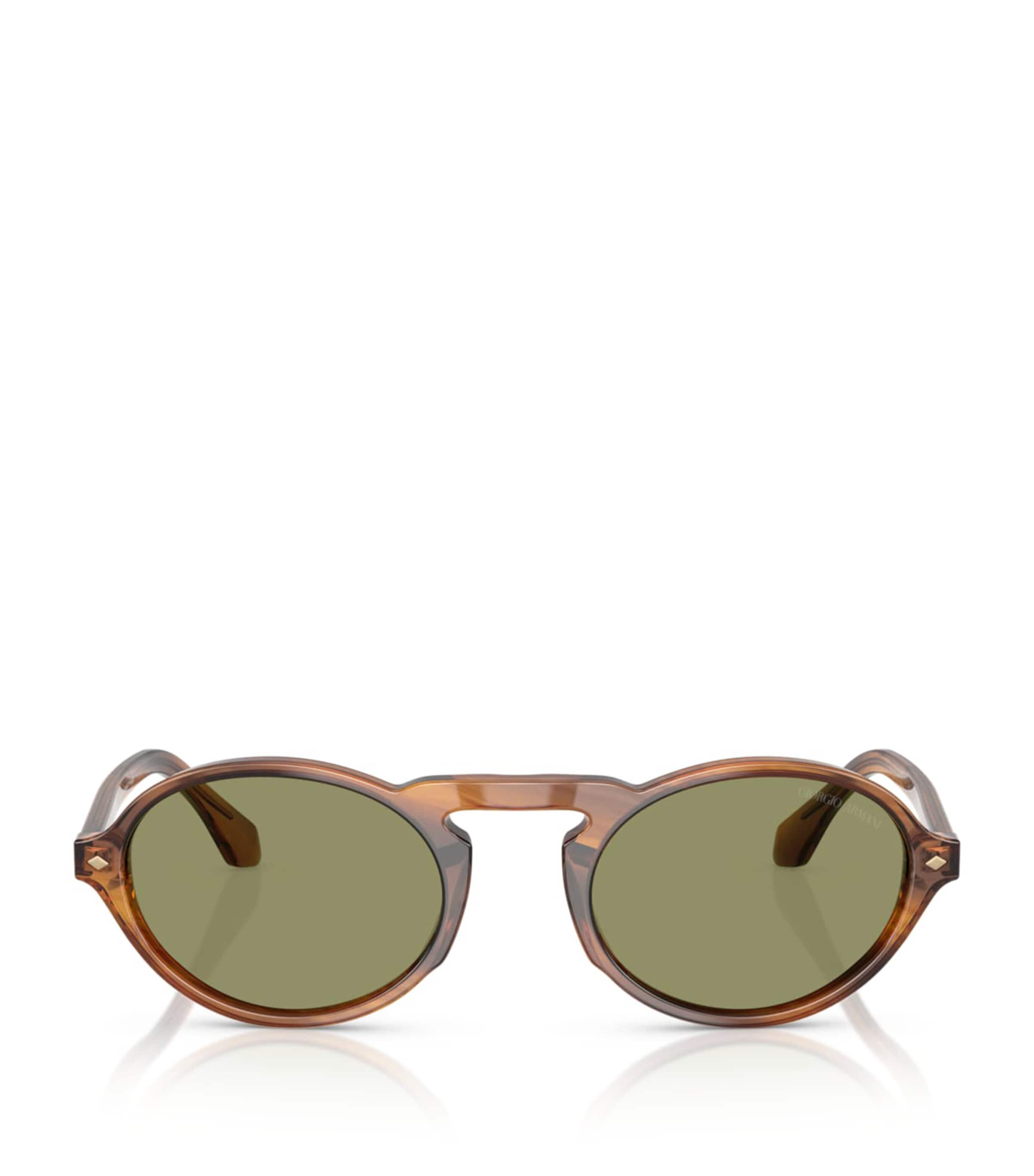 Giorgio Armani Tortoiseshell Oval Sunglasses Image 1