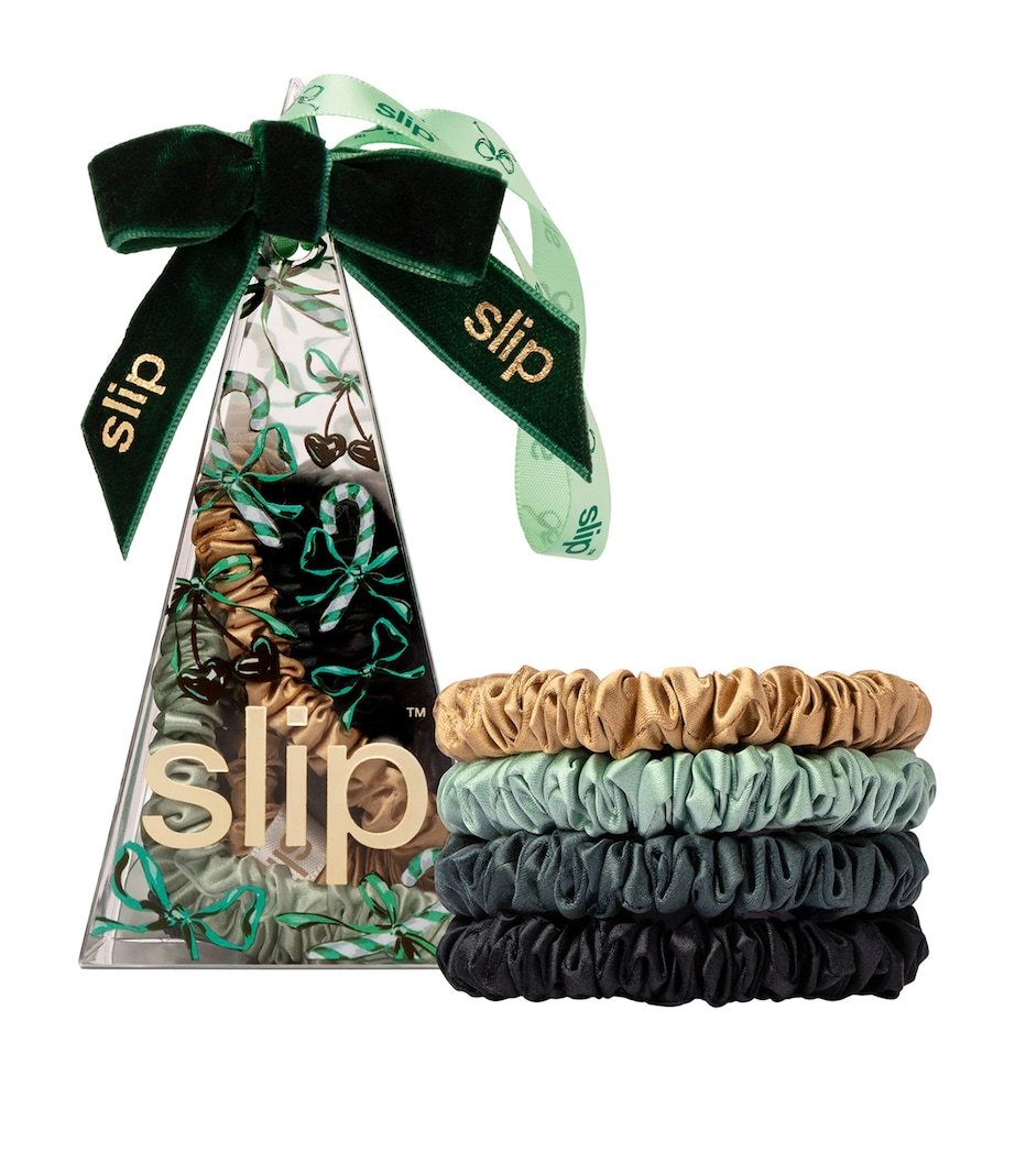 Mulberry Silk Skinny Scrunchies in Tree Decoration (Set of 4) SWEETIE PIE Image 1