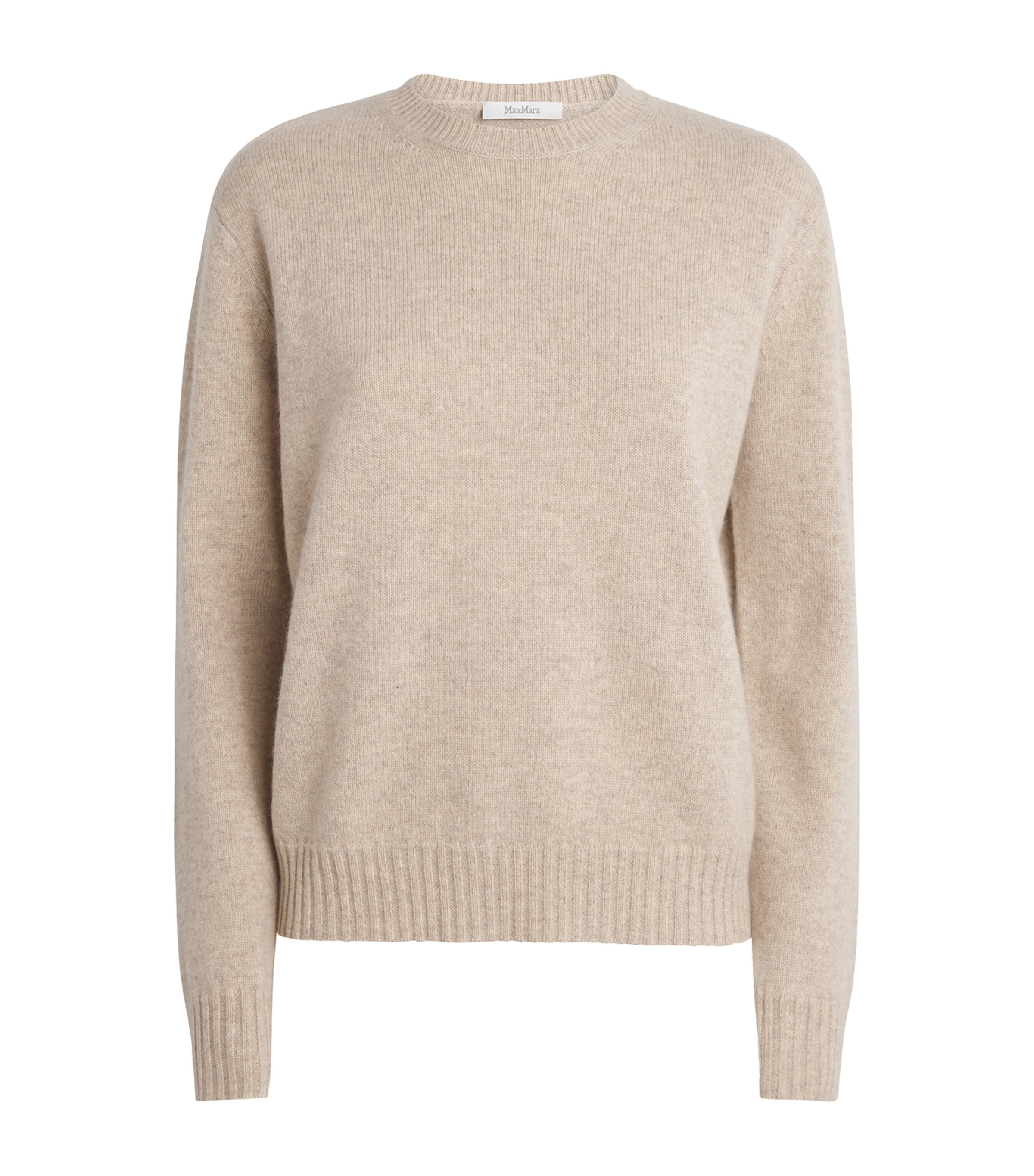 Max Mara Cashmere Knit Sweater In Neutral