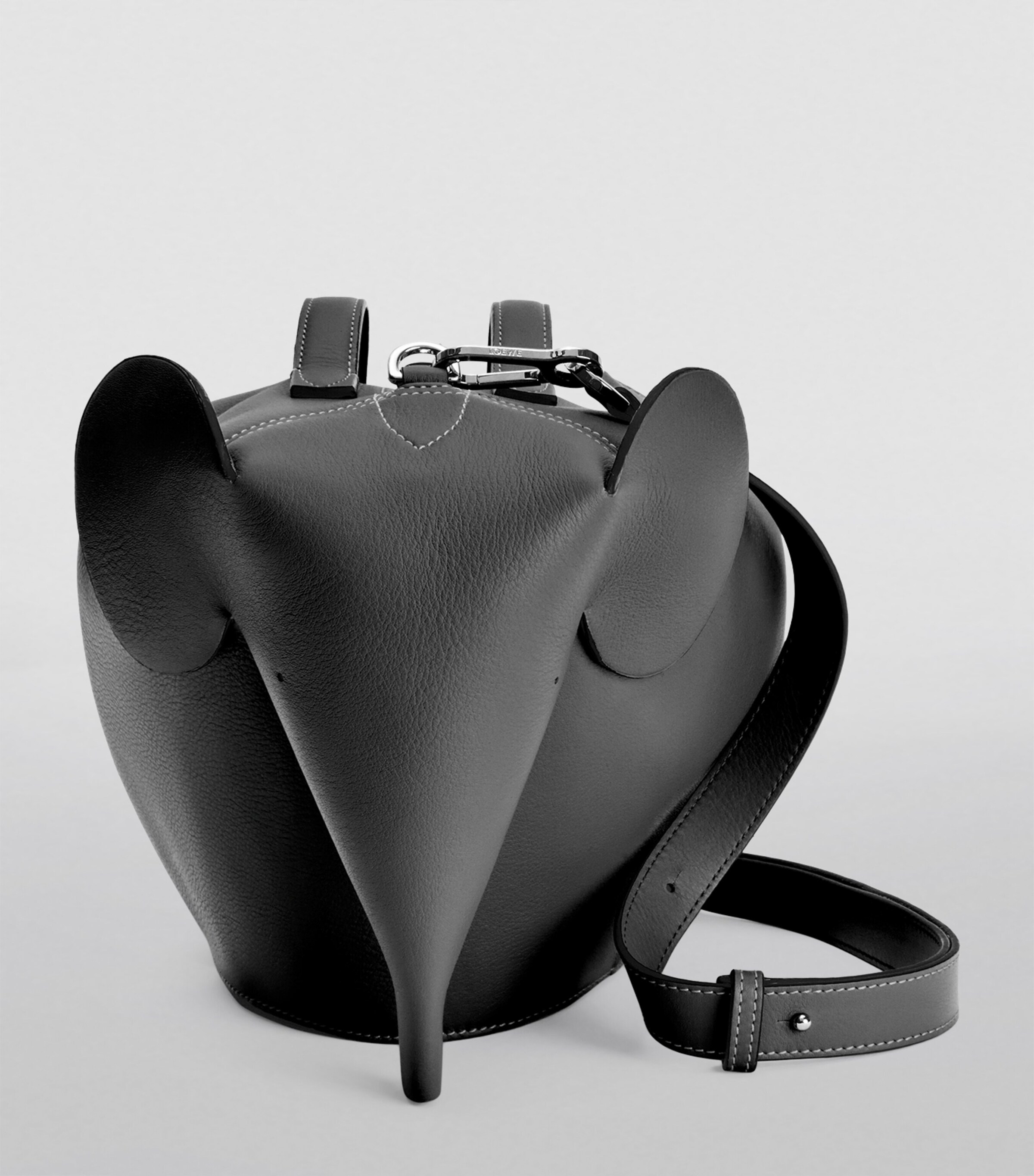 LOEWE Black Leather Elephant Bag | Harrods UK