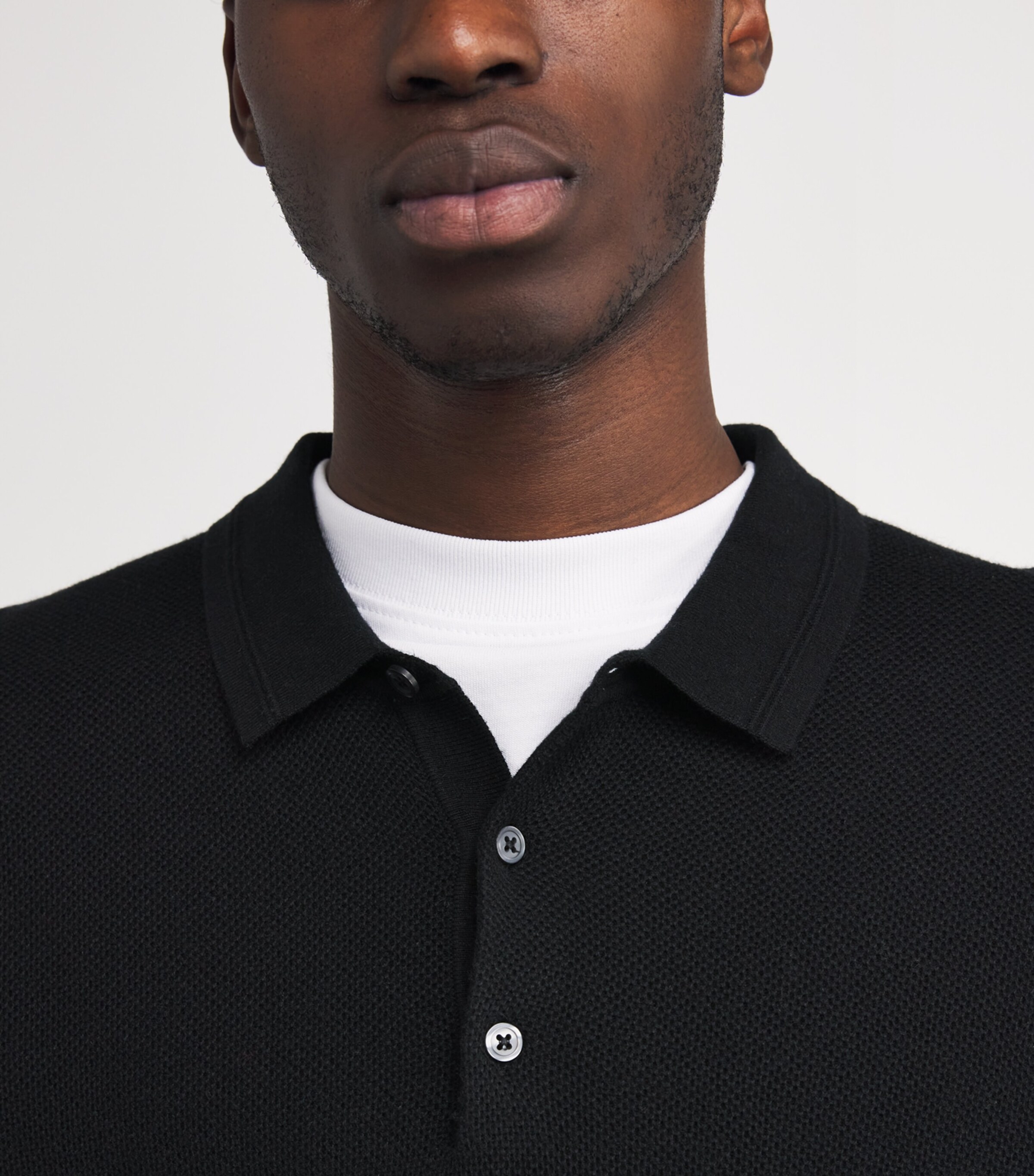 Cotton-Blend Elwynn Polo Shirt BLACK Image 6