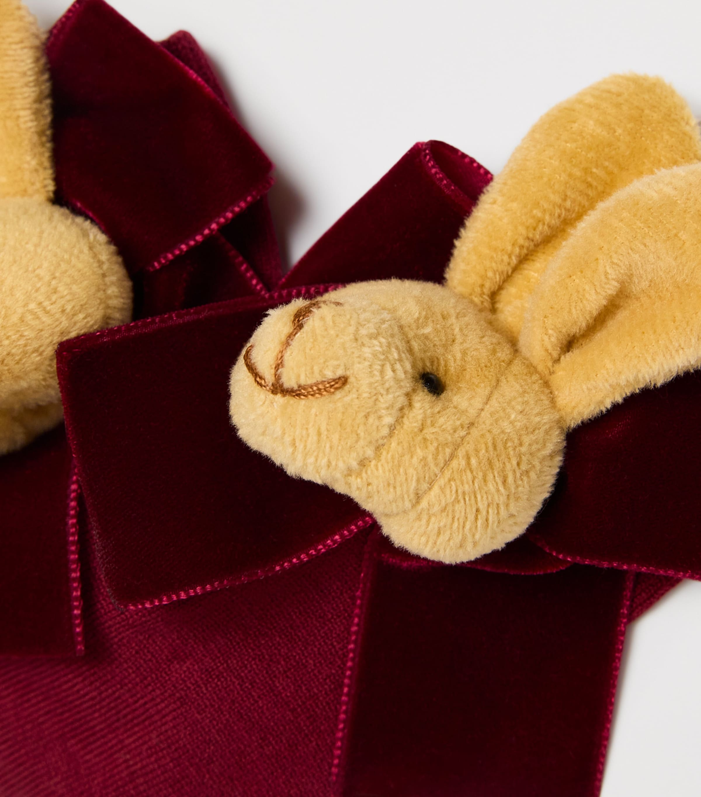 Velvet-Bow Rabbit Knee-High Socks 21 BORDEAUX 02 Image 2