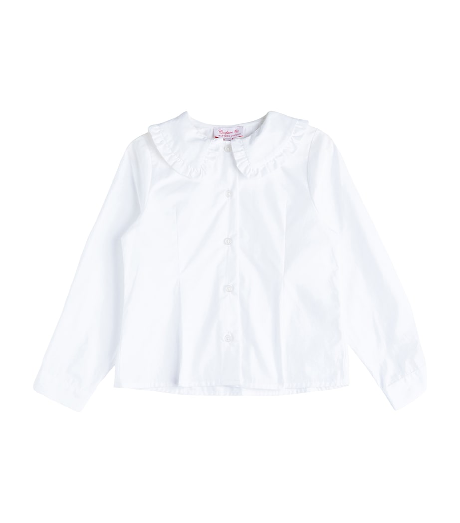 Pie-Crust Collar Blouse (6-11 Years) WHITE Image 1