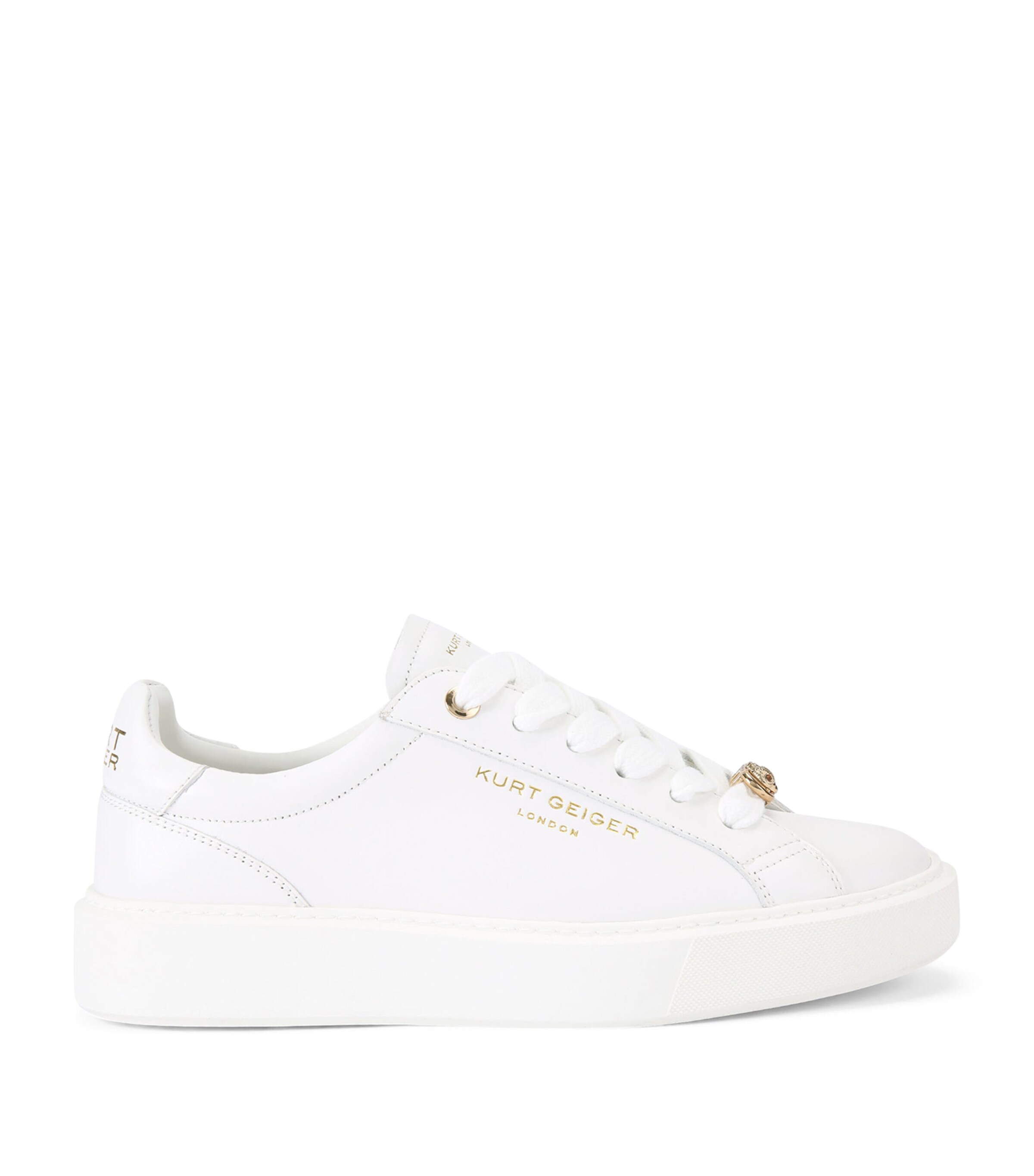 Kurt Geiger London White Leather Albion Sneakers Harrods BG