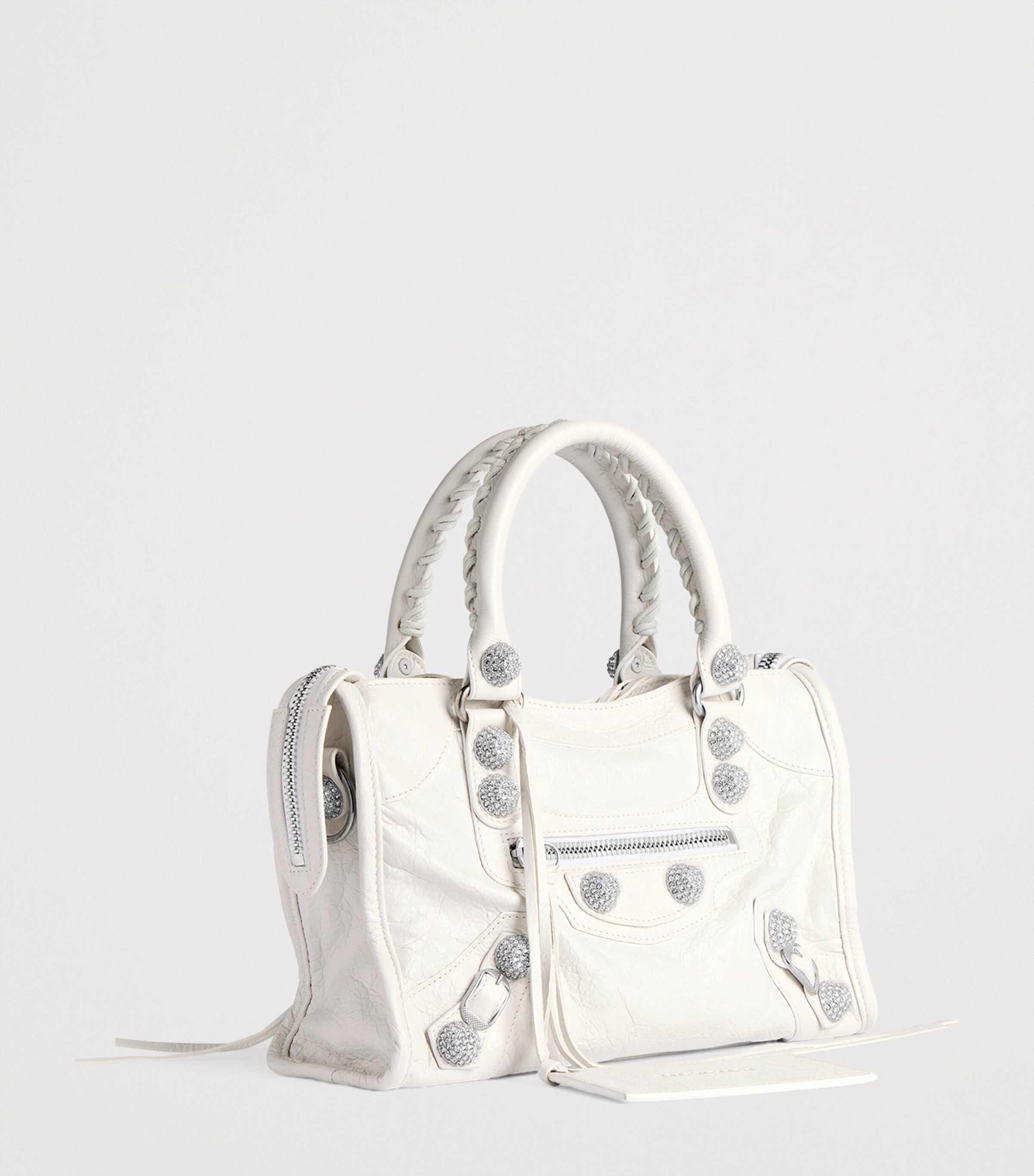 Balenciaga Small Leather Embellished Le City Top-Handle Bag Image 7