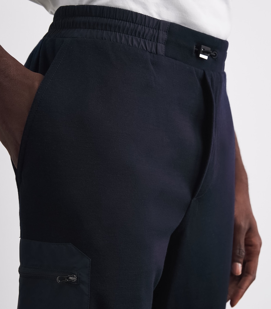 Wool-Blend Drawstring Trousers B13 NAVY BLUE Image 6